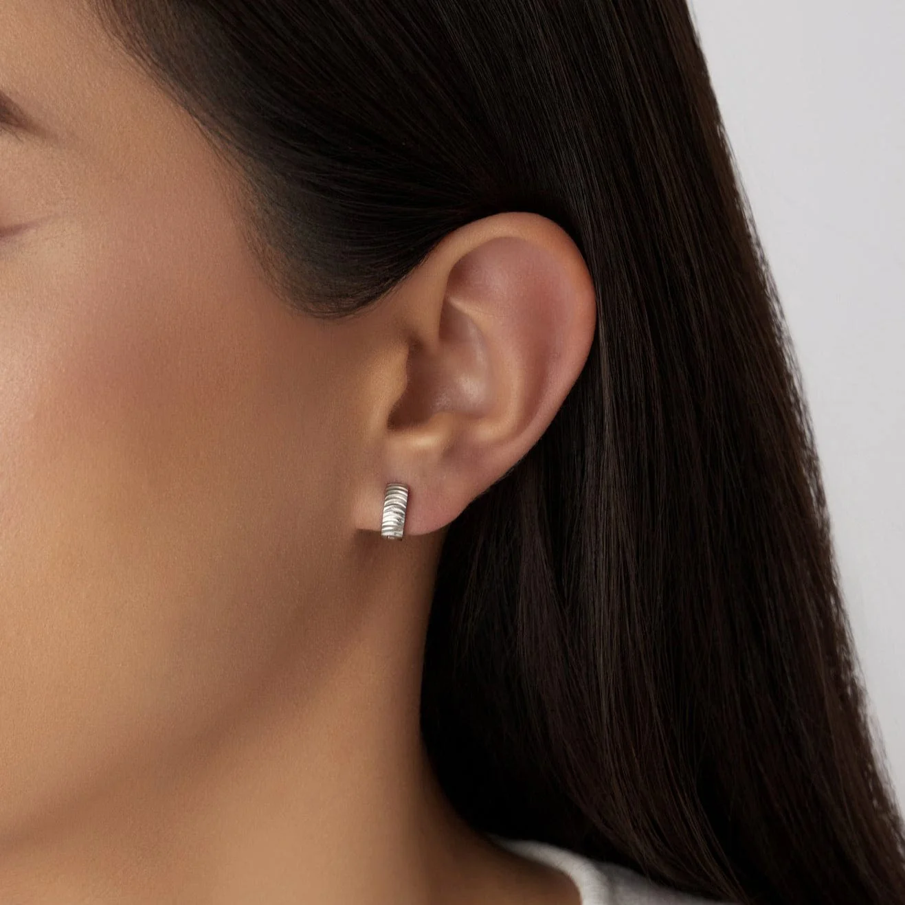 Aimee Huggie Hoop Earrings - Image 2