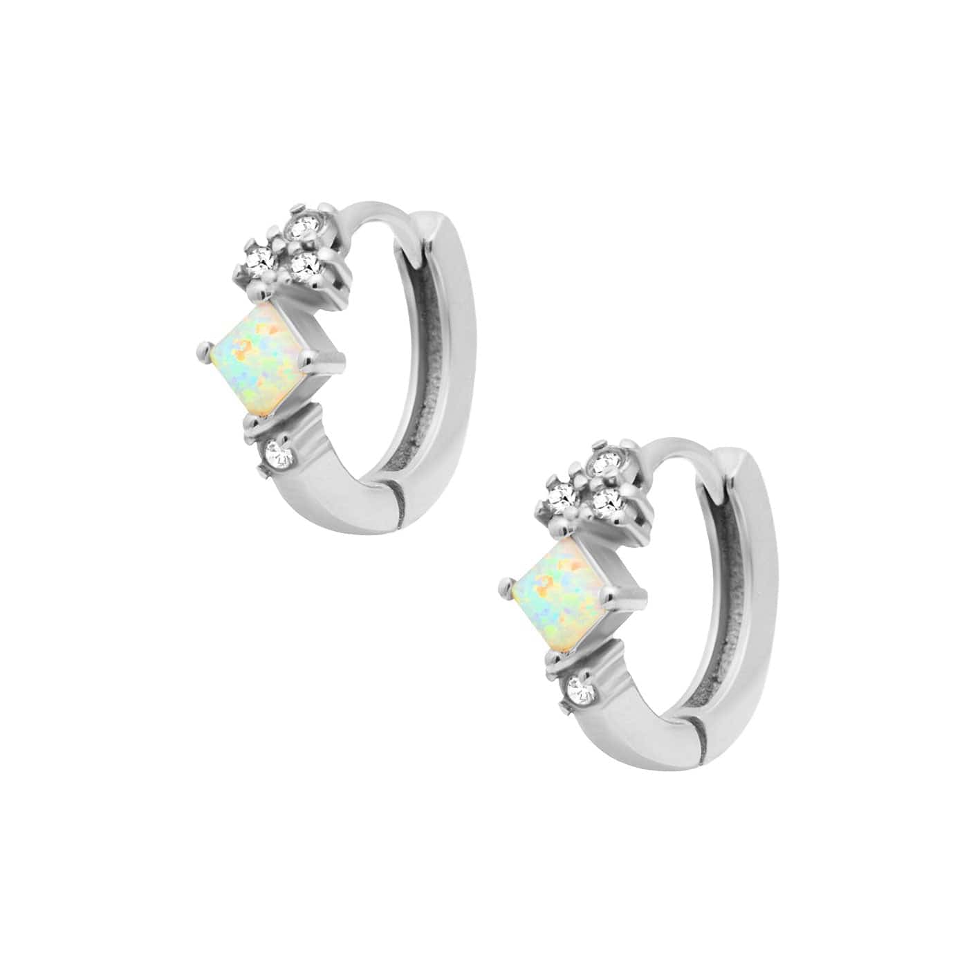 Avar Opal Hoop Earrings - Image 3