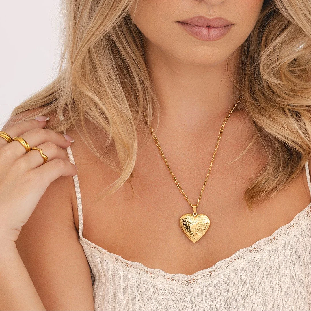 Beau Heart Locket Necklace - Image 2