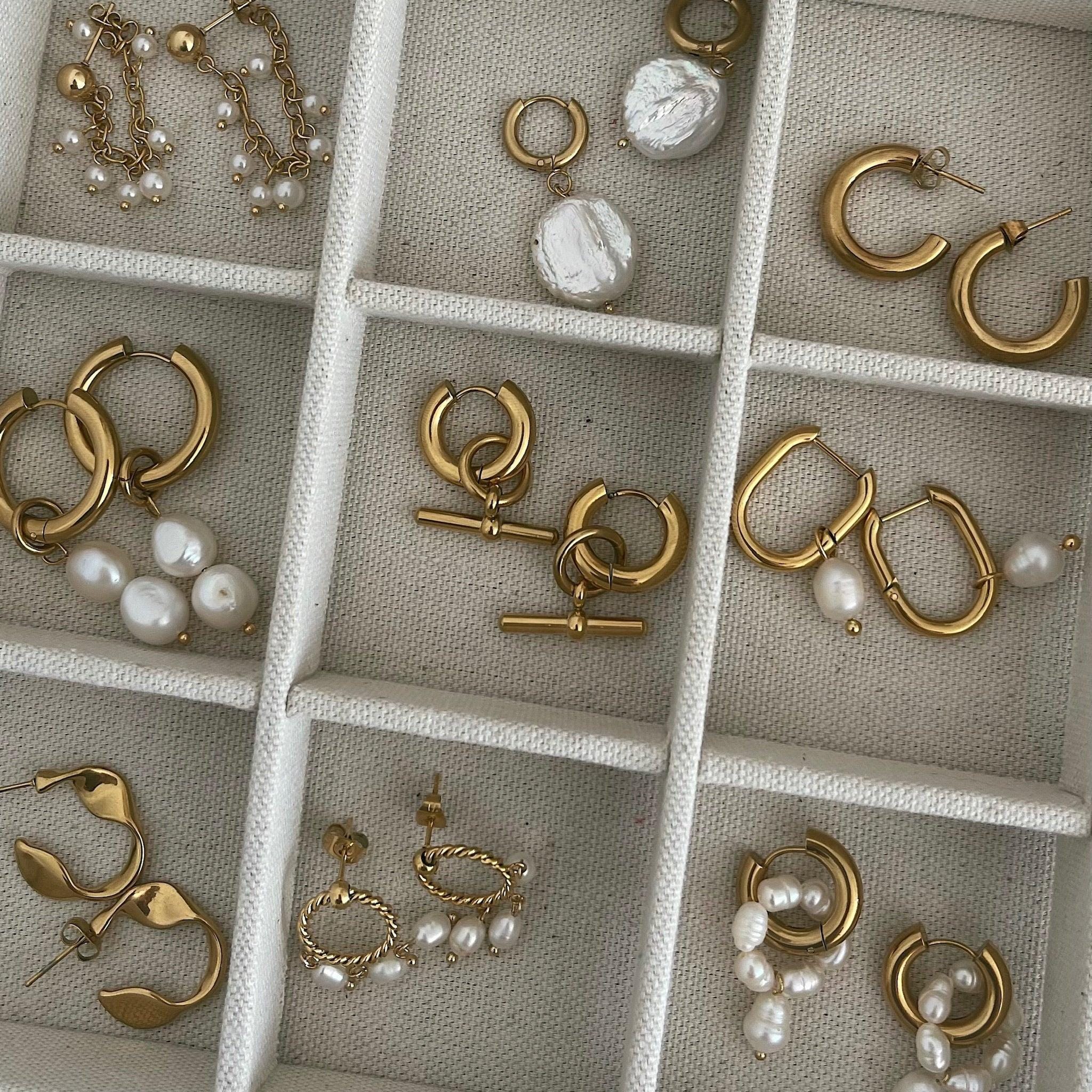 Bora Bora Pearl Hoop Earrings - Image 7