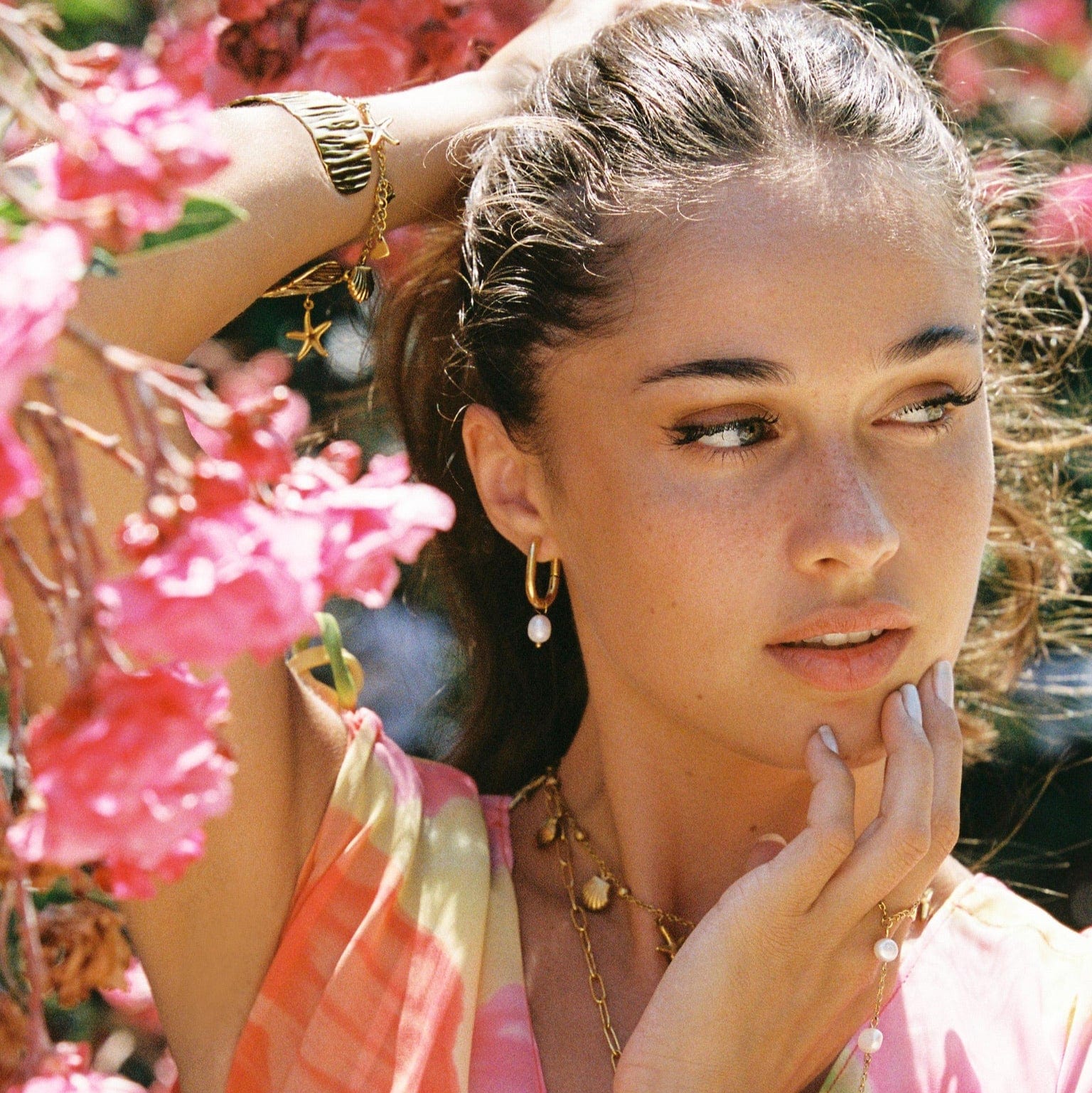 Bora Bora Pearl Hoop Earrings - Image 8