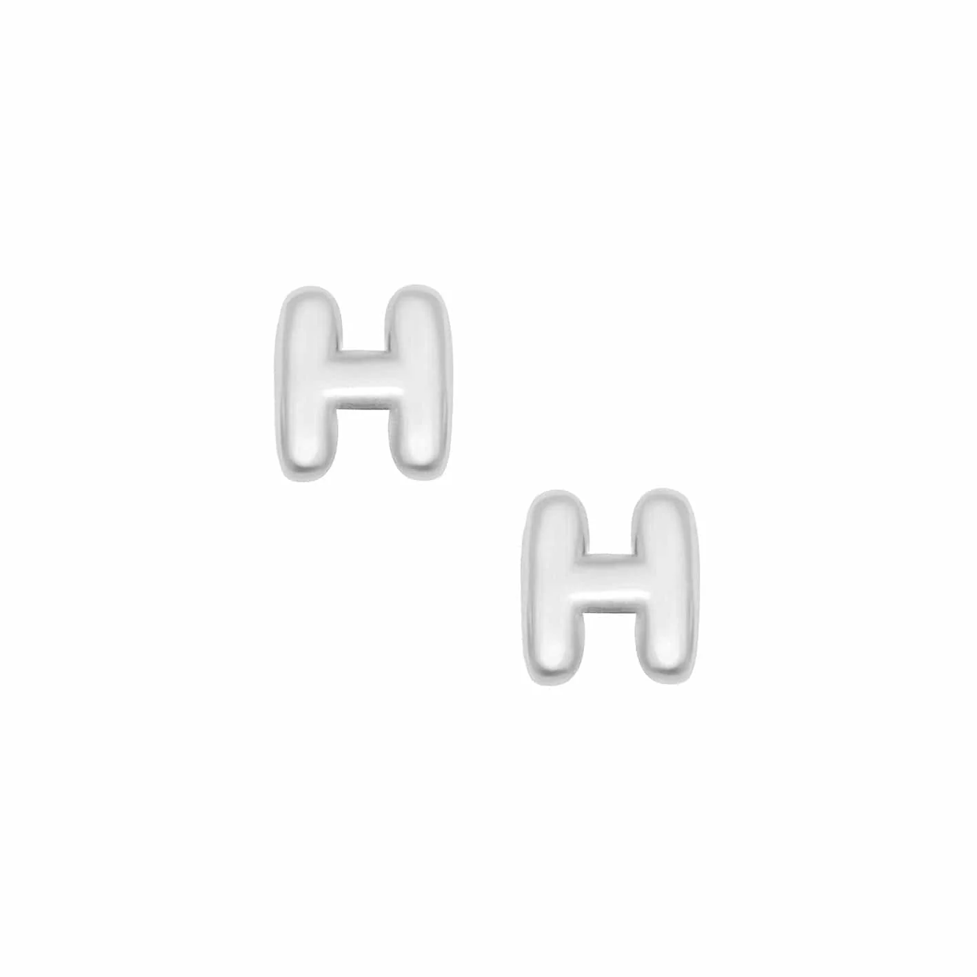 Bubble Initial Stud Earrings - Image 5