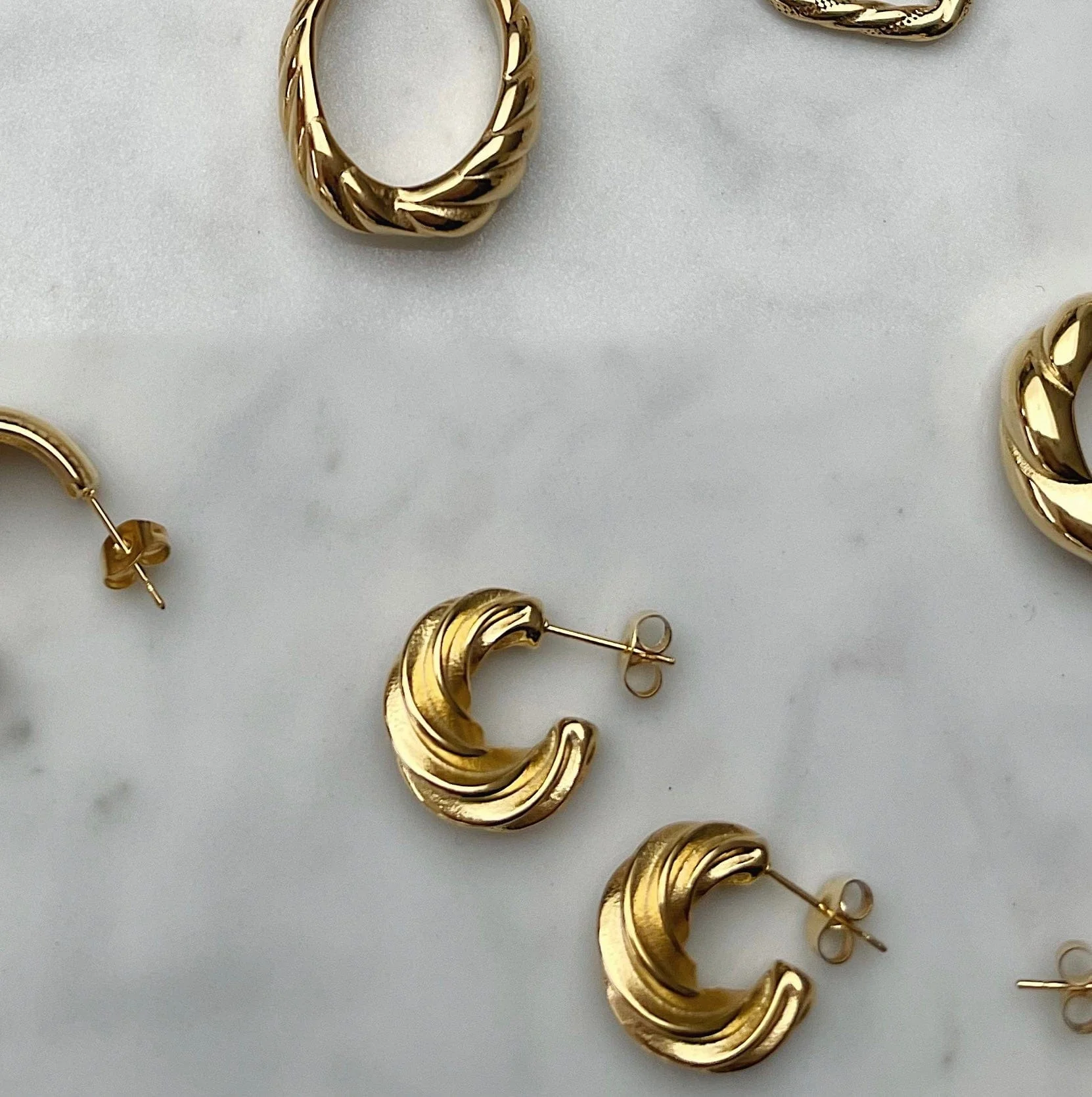 Carmel Hoop Earrings - Image 3