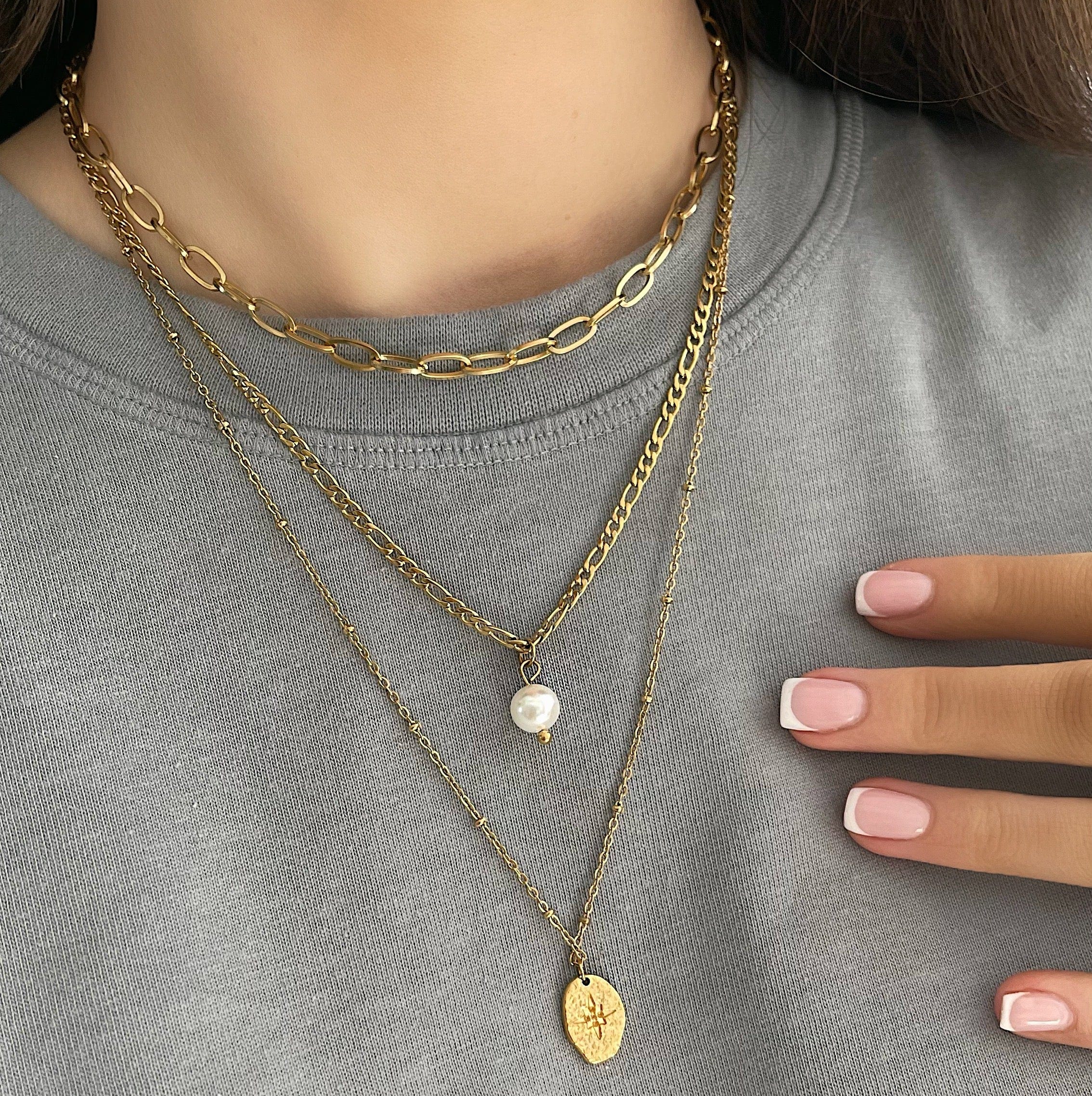 Cascade Pearl Layered Necklace - Image 3
