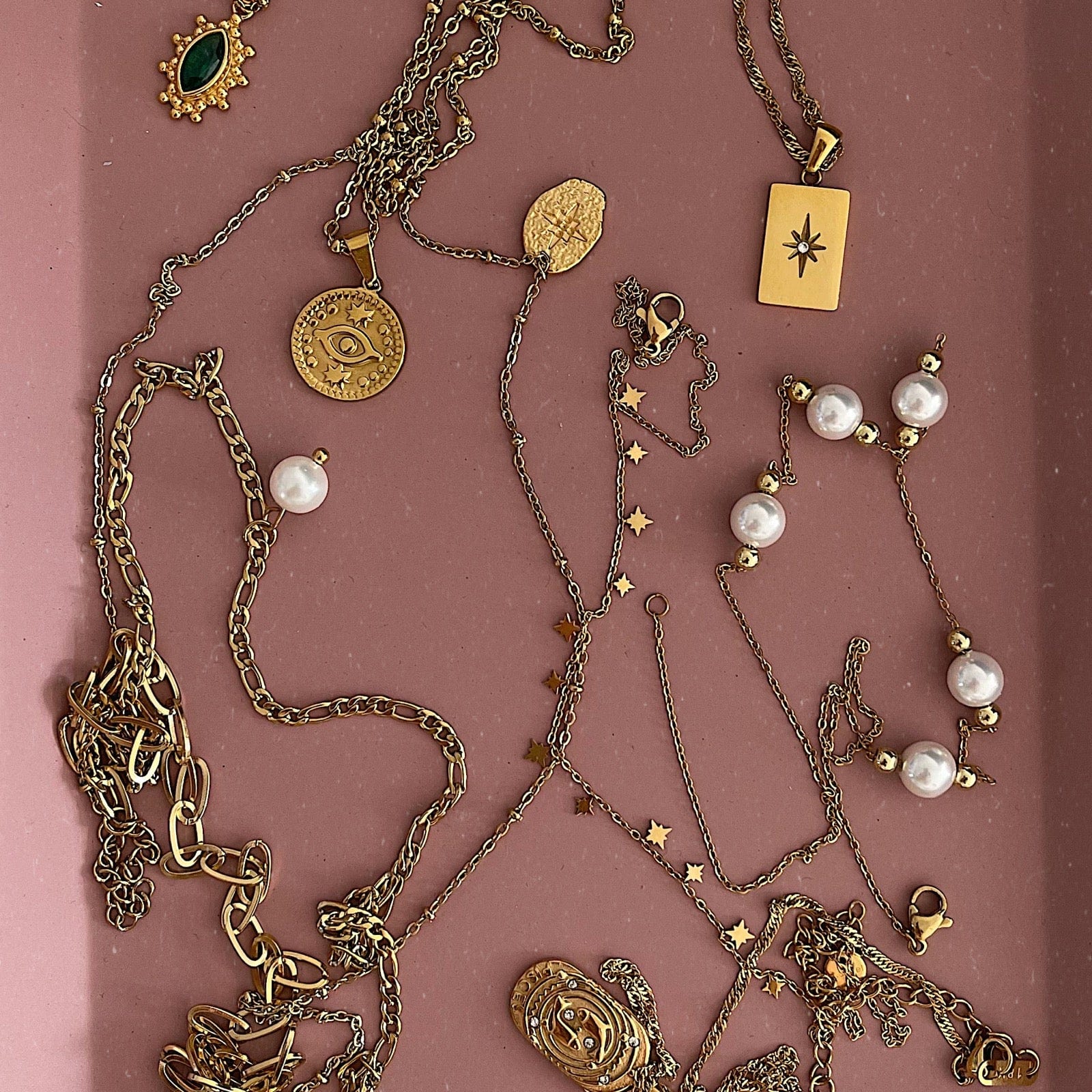 Cascade Pearl Layered Necklace - Image 4