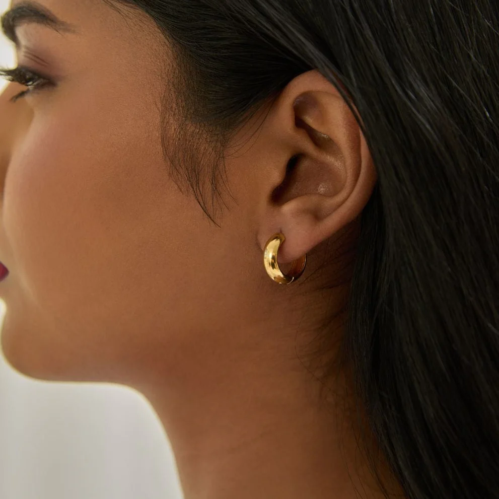 Chunky Hoop Earrings - Image 2
