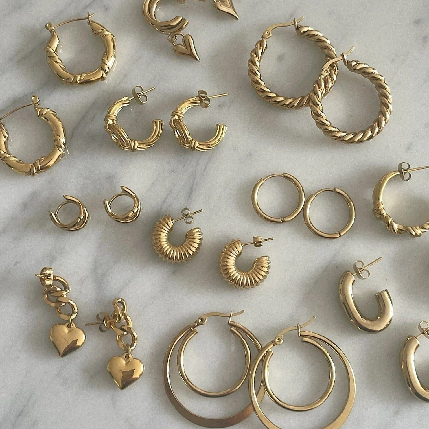Criss Cross Hoop Earrings - Image 11