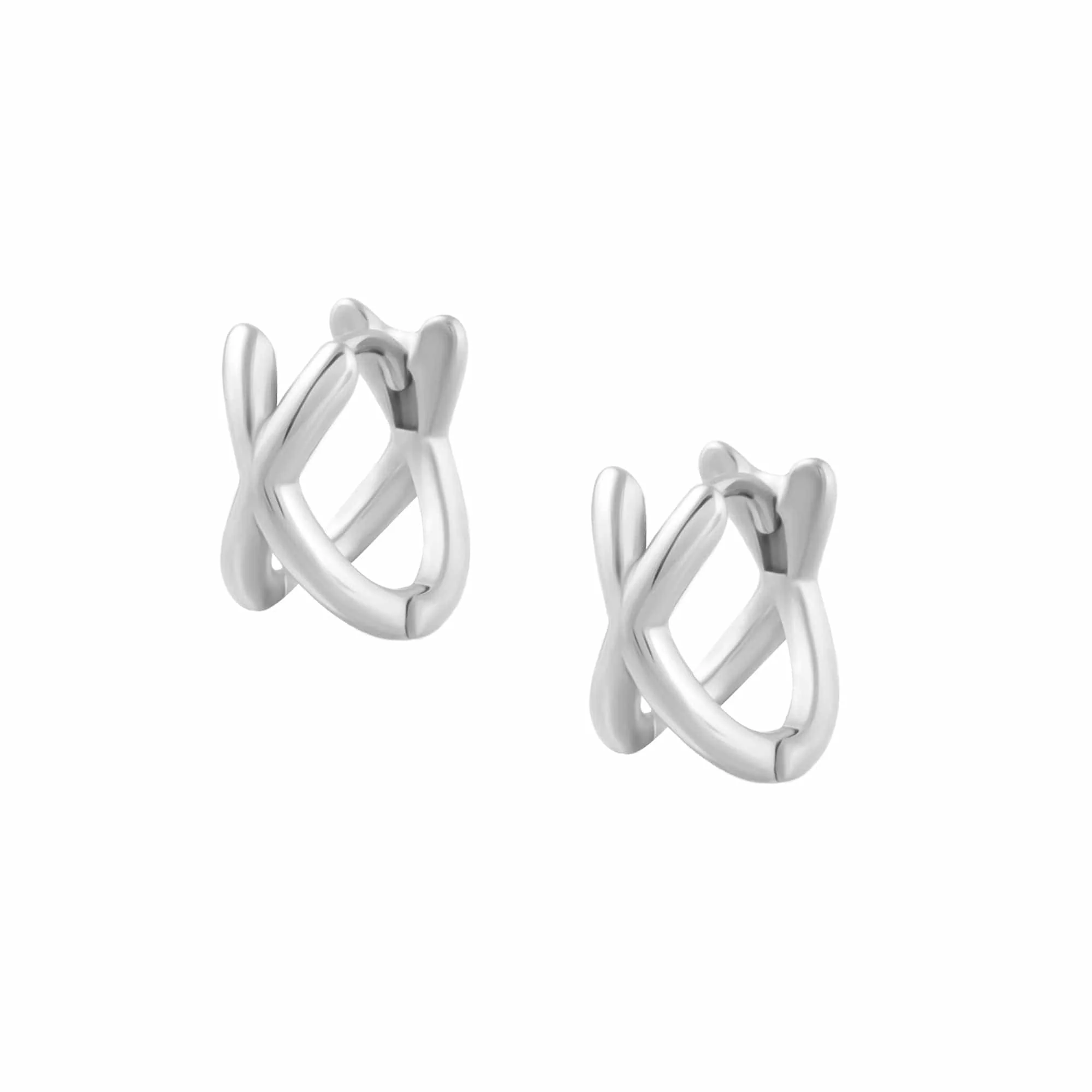 Criss Cross Hoop Earrings - Image 12