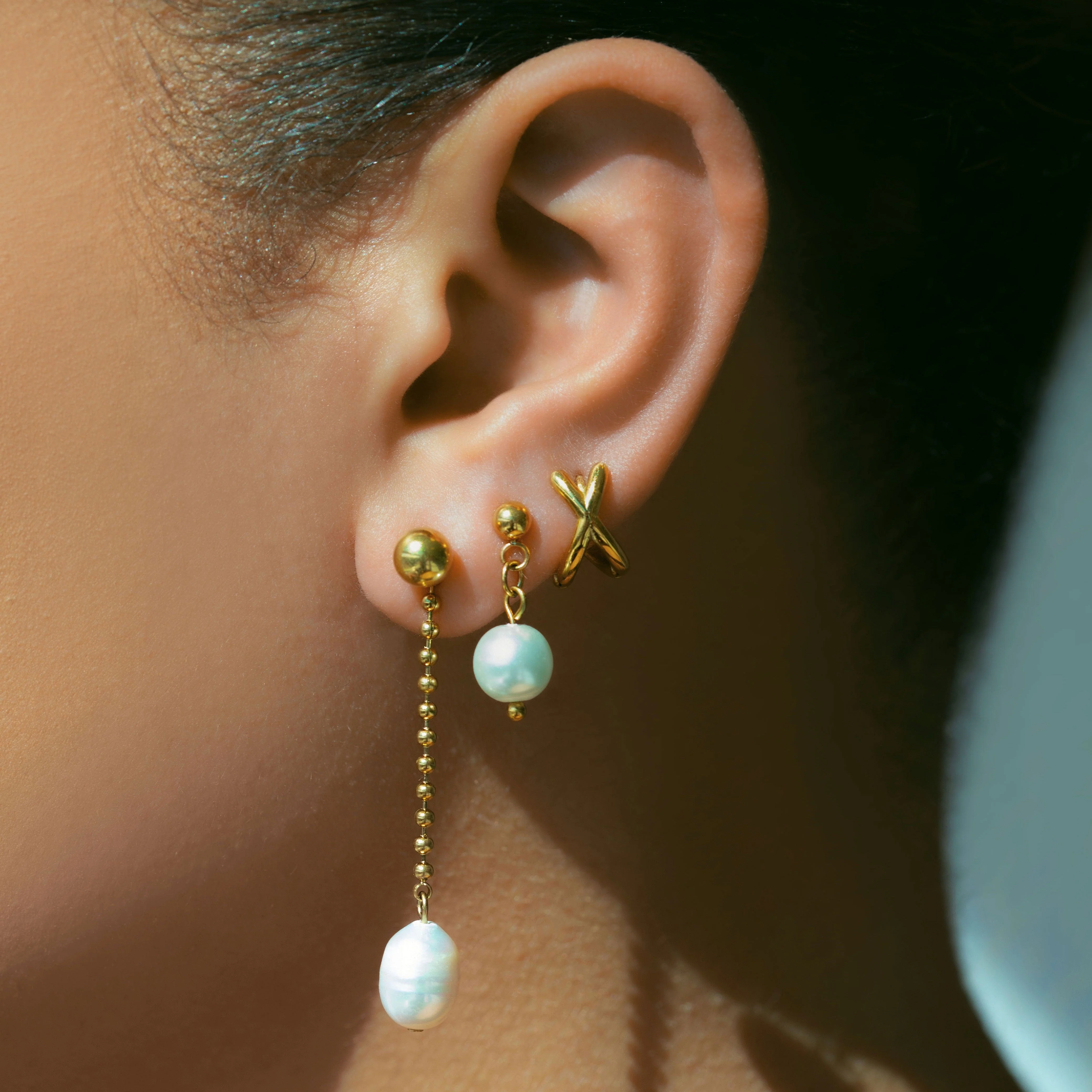 Criss Cross Hoop Earrings - Image 9