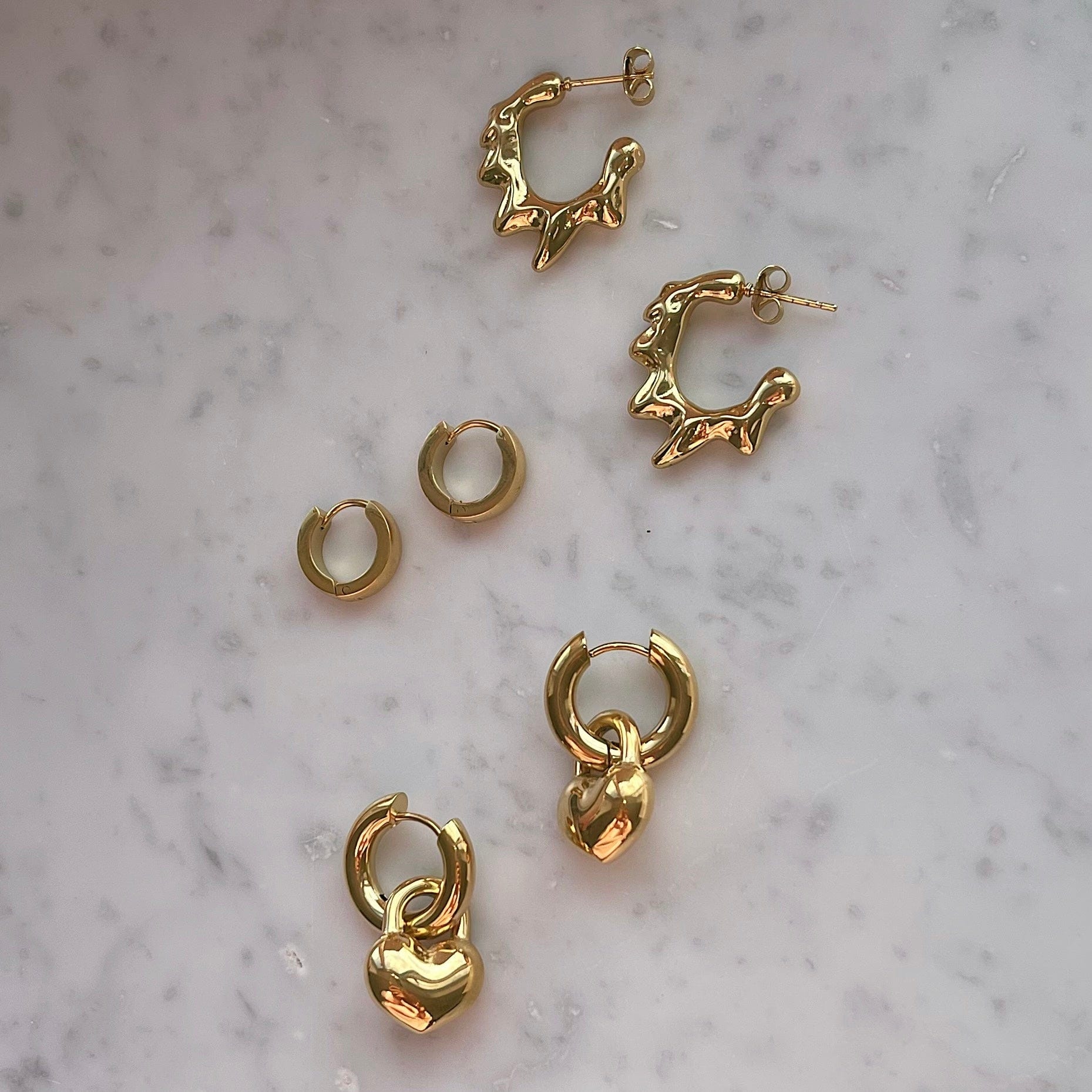 Cute Huggie Hoop Earrings - Image 3
