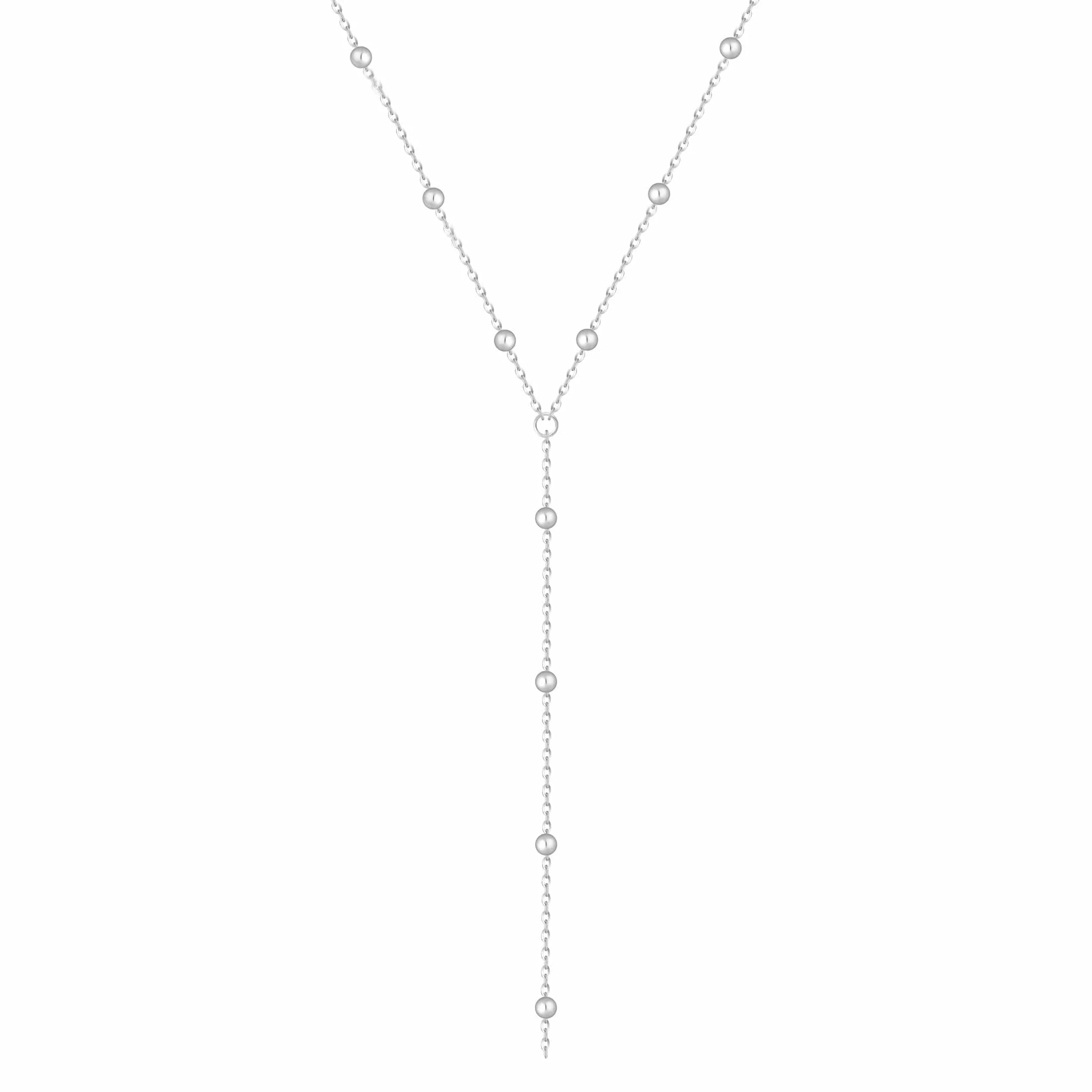 Dainty Ball Lariat Necklace - Image 6