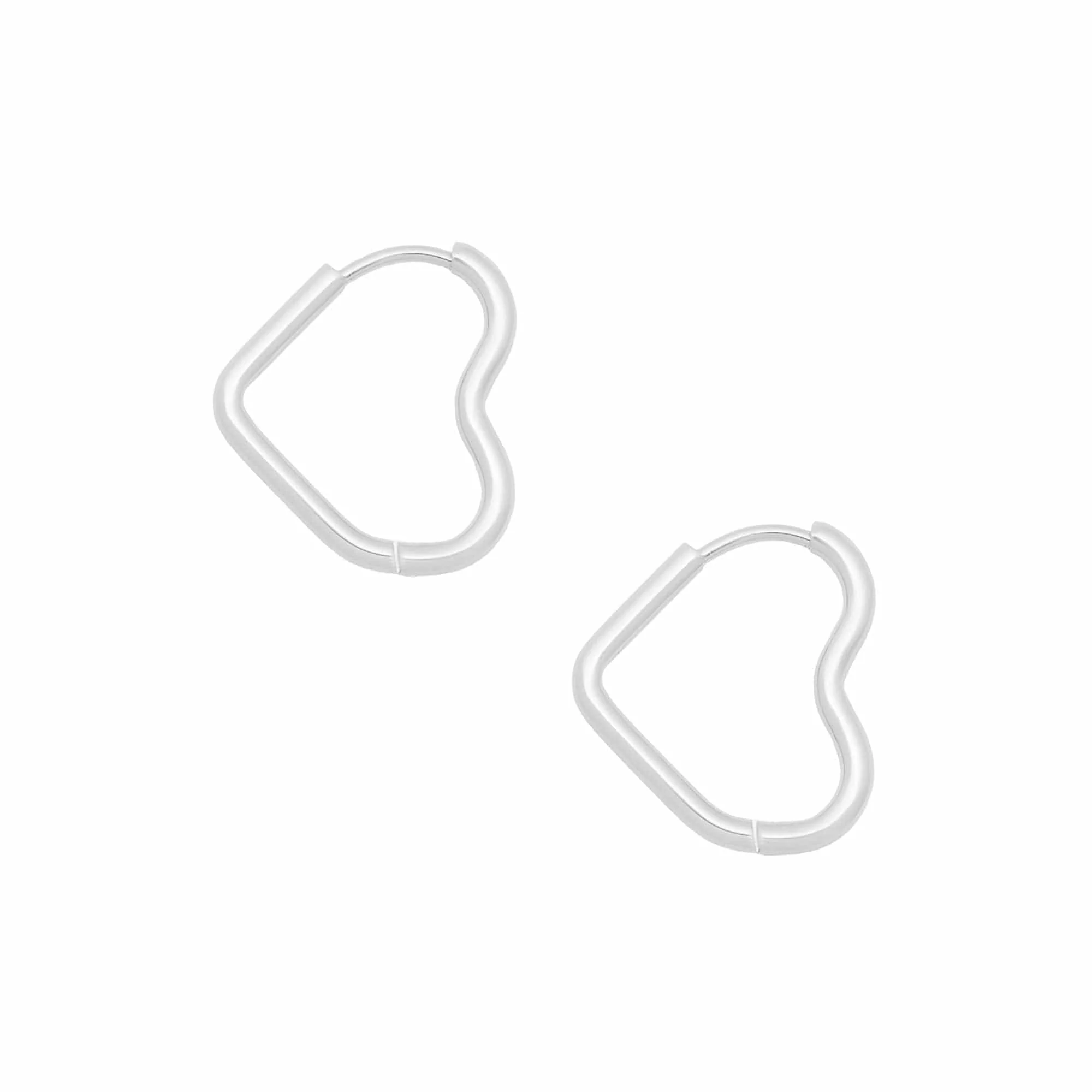 Dakota Heart Hoop Earrings - Image 3