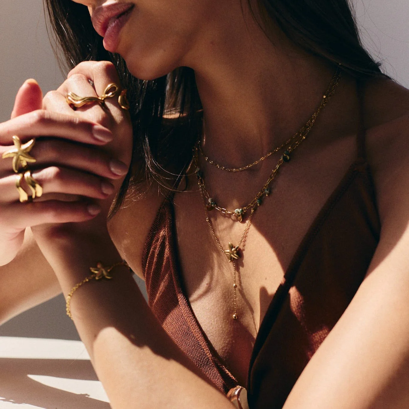 Edith Starfish Lariat Necklace - Image 4