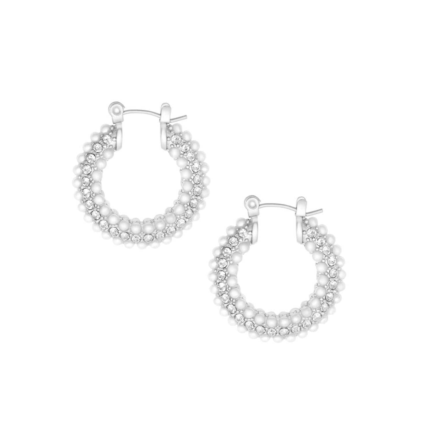 Eloise Pearl Hoop Earrings - Image 5