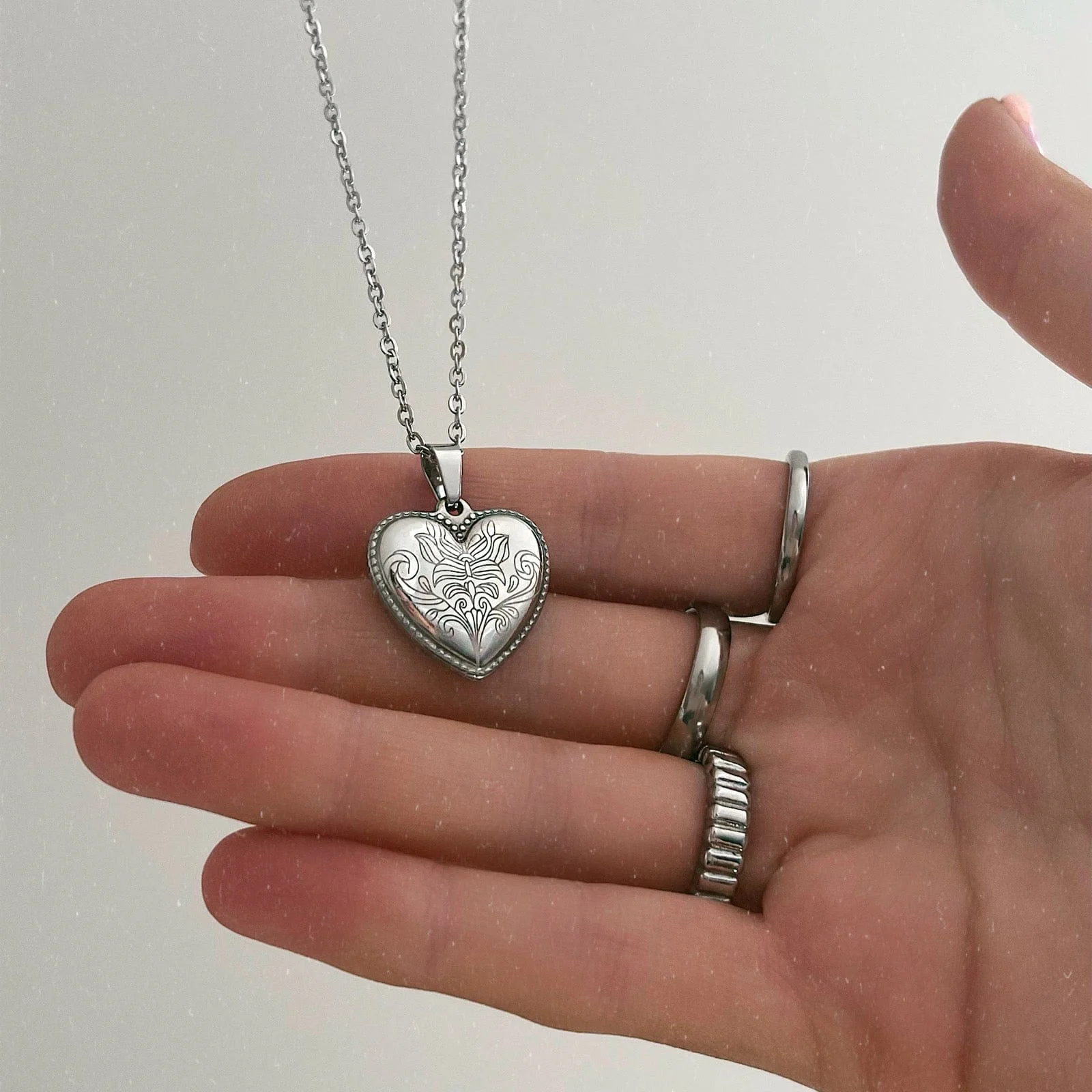 Engraved Heart Necklace - Image 7