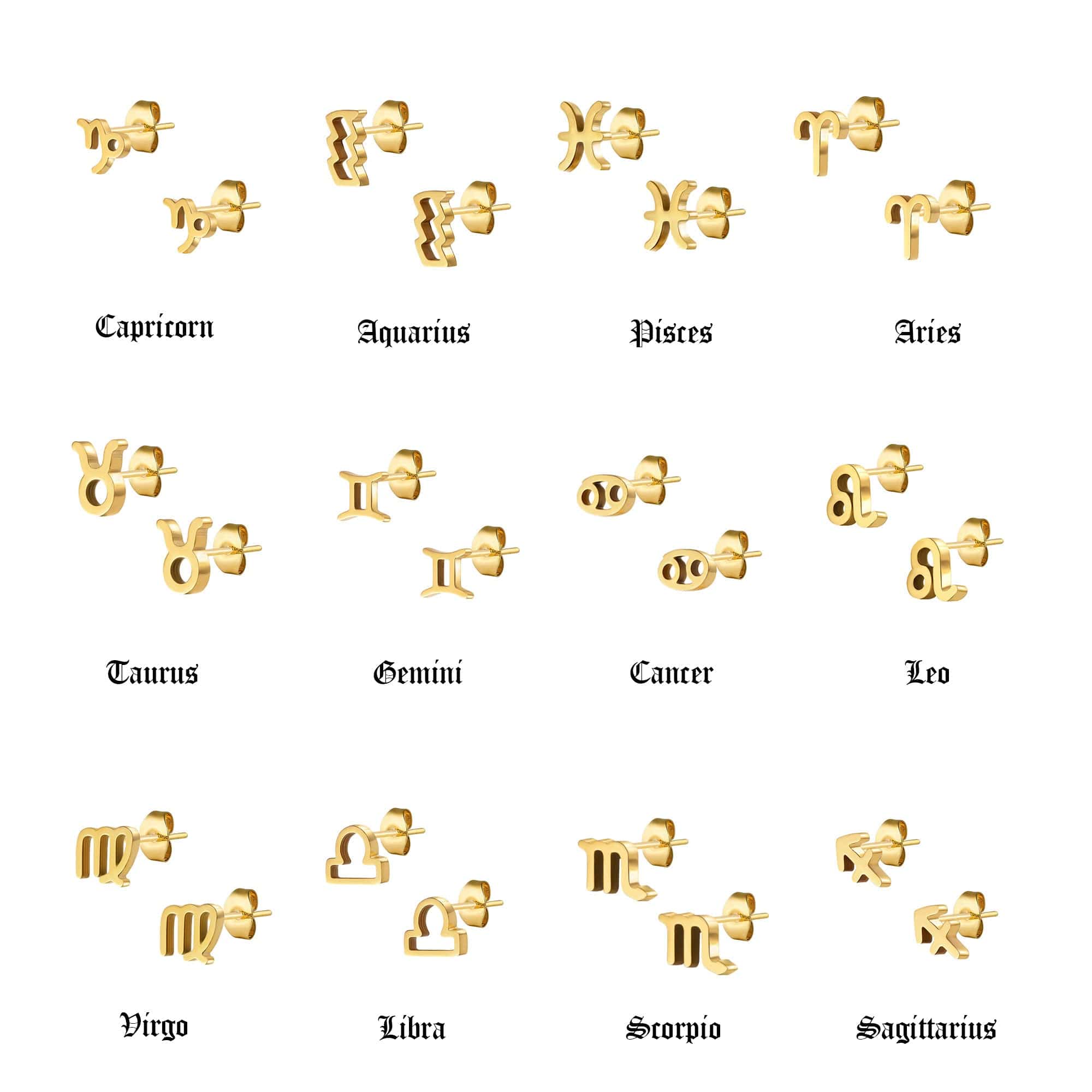 Fate Zodiac Stud Earrings - Image 6