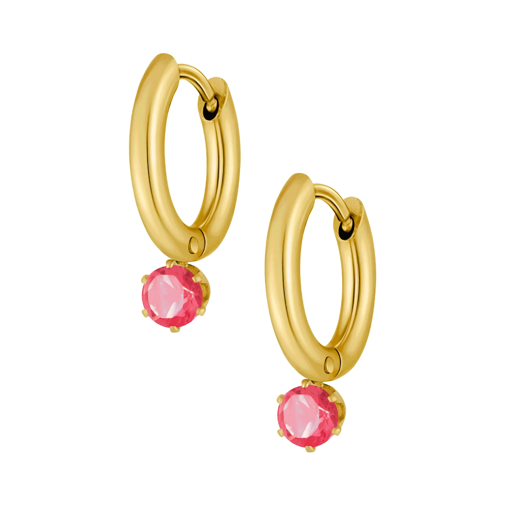 Forever Birthstone Hoop Earrings