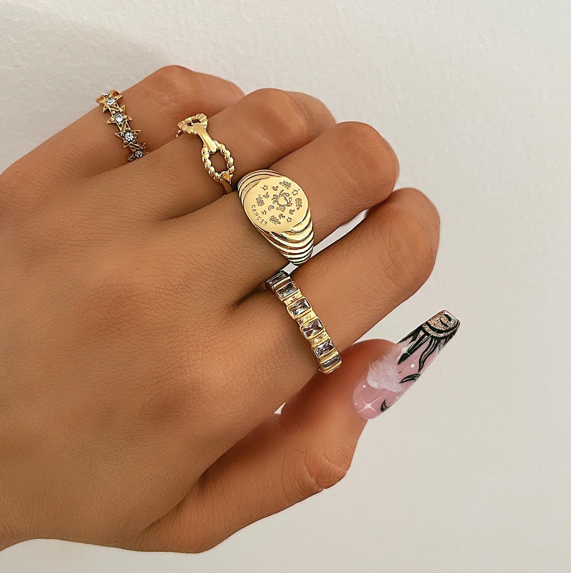Galaxy Zodiac Signet Ring - Image 3