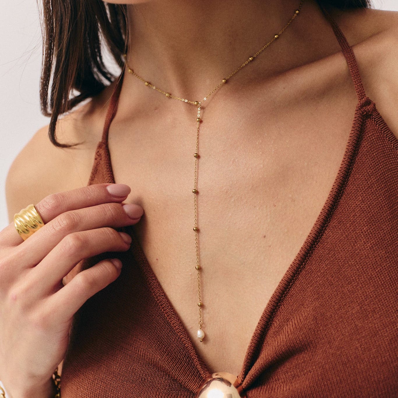 Golden Hour Lariat Choker / Necklace - Image 3