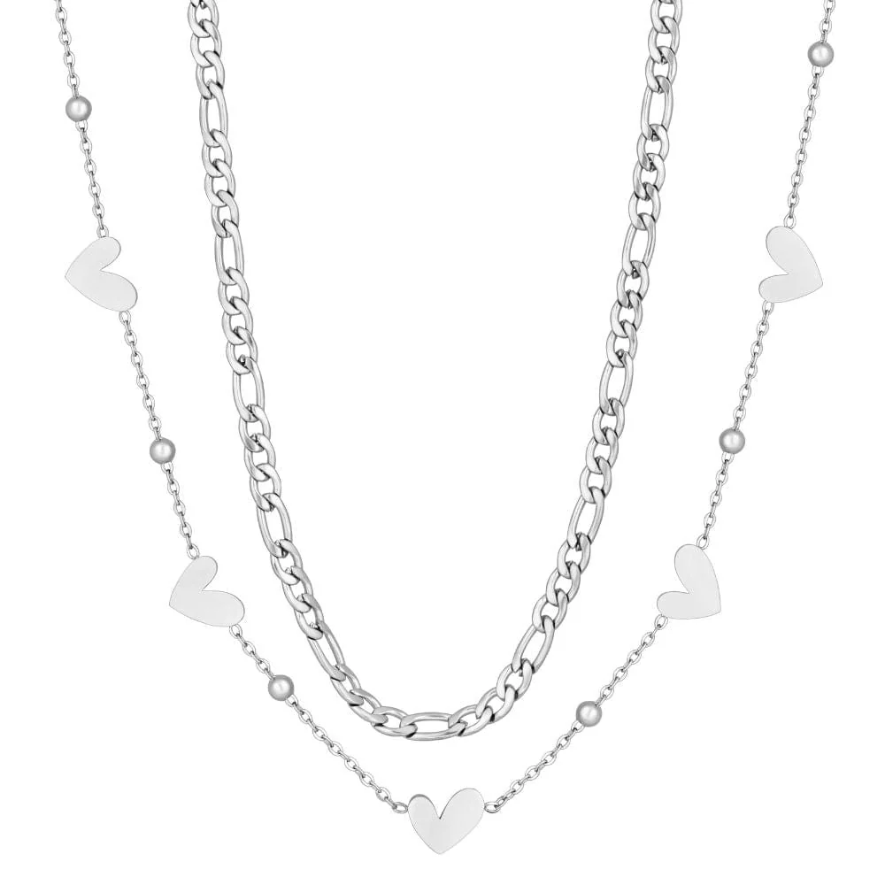 Hailey Heart Layered Necklace - Image 4