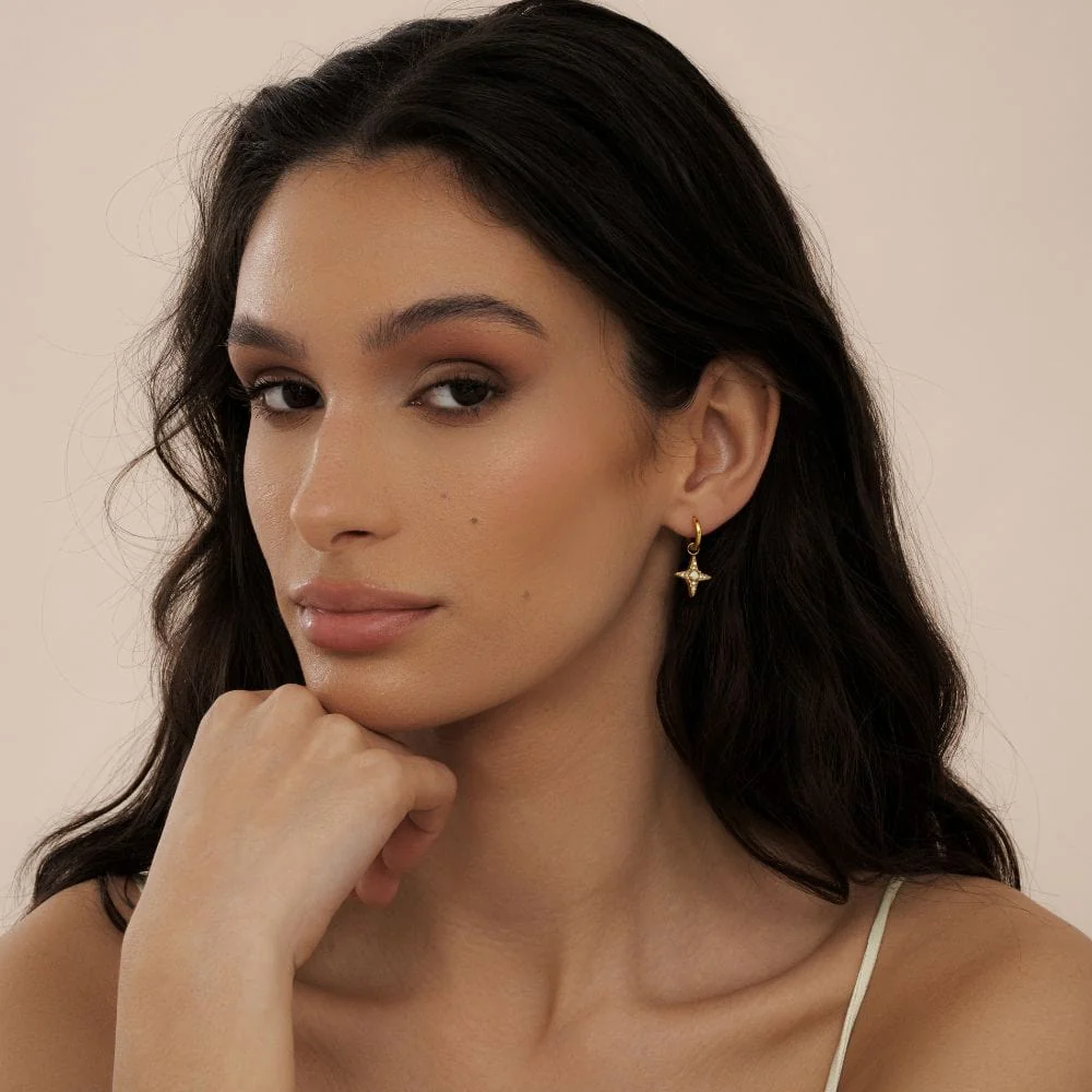 Harriet Opal Hoop Earrings - Image 2