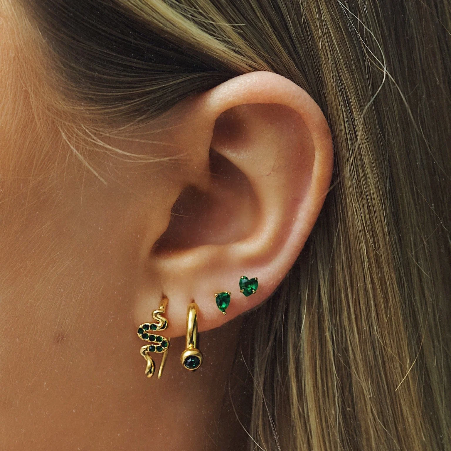 Heart Birthstone Earrings - Image 3