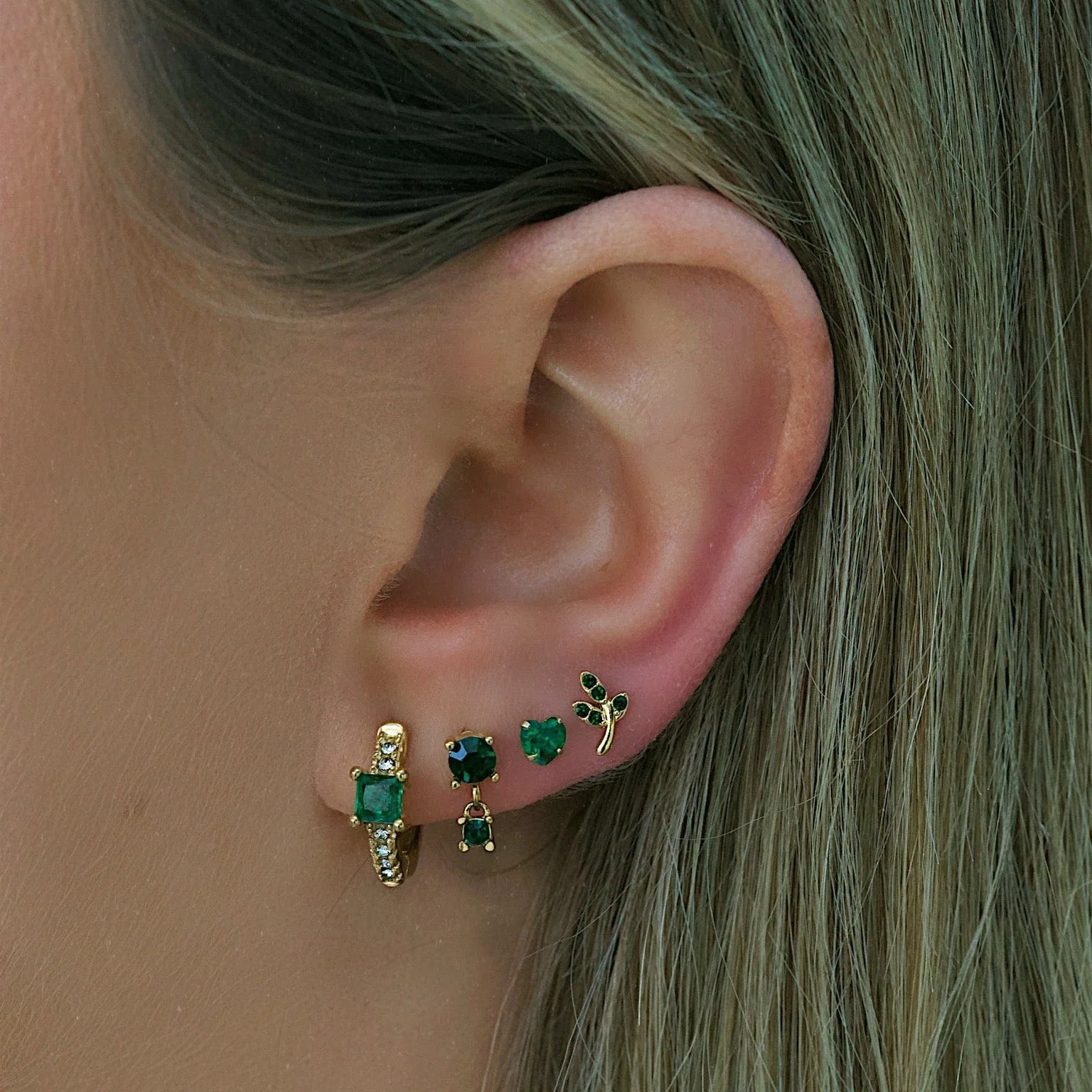 Heart Birthstone Earrings - Image 5