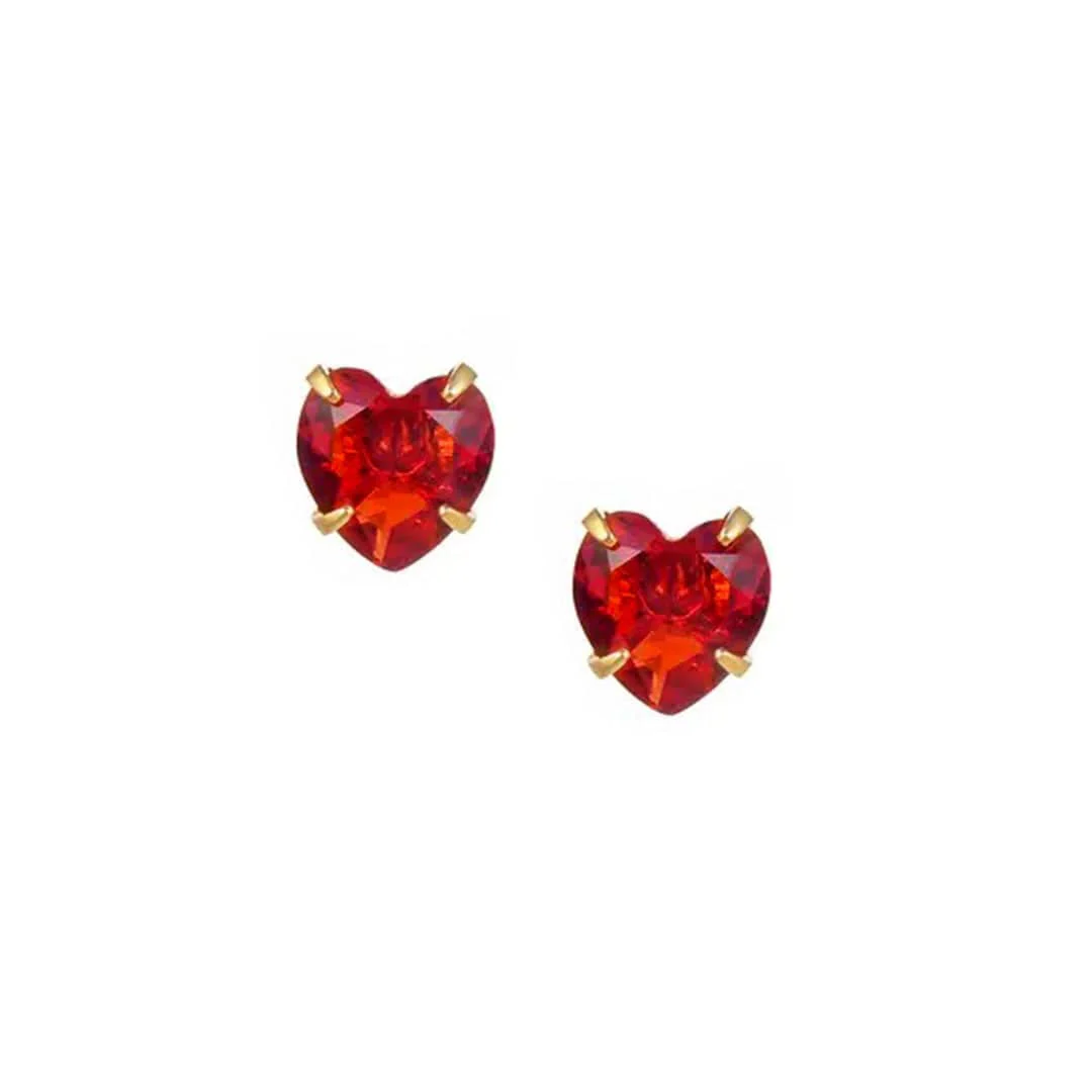 Heart Birthstone Earrings - Image 7