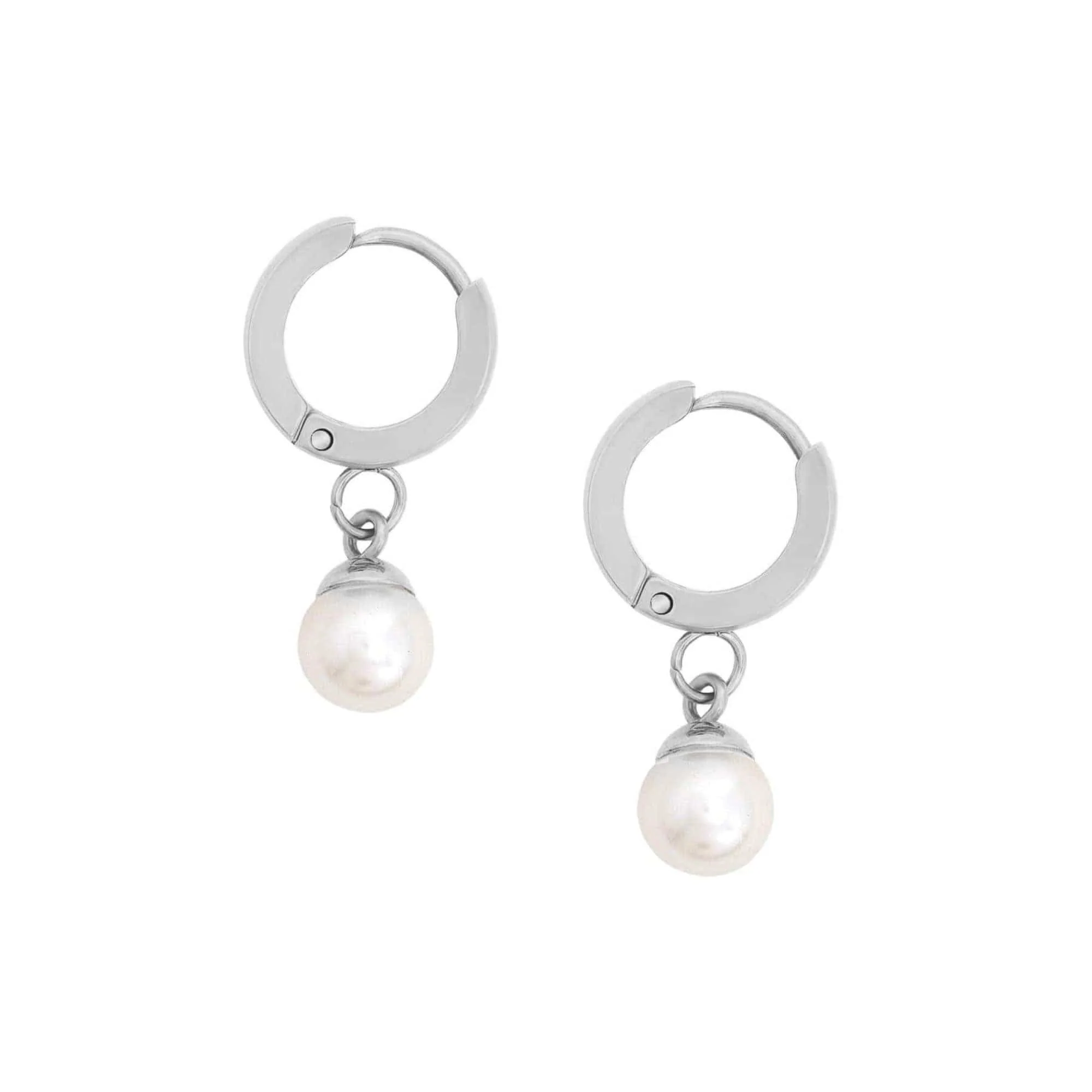 Honolulu Pearl Hoop Earrings - Image 10