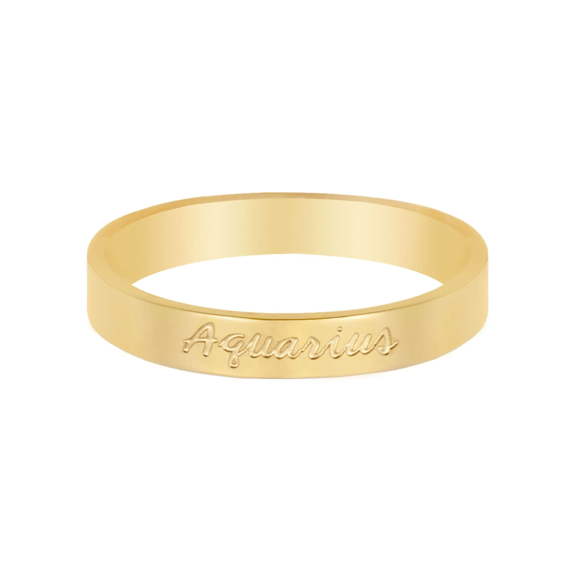 Italic Zodiac Ring Gold - Image 7
