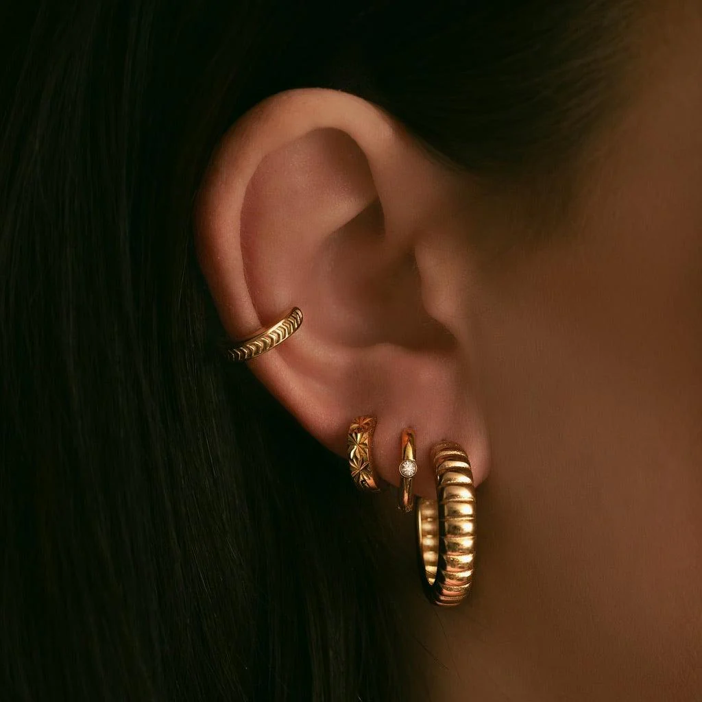 Jagger Huggie Hoop Earrings - Image 4