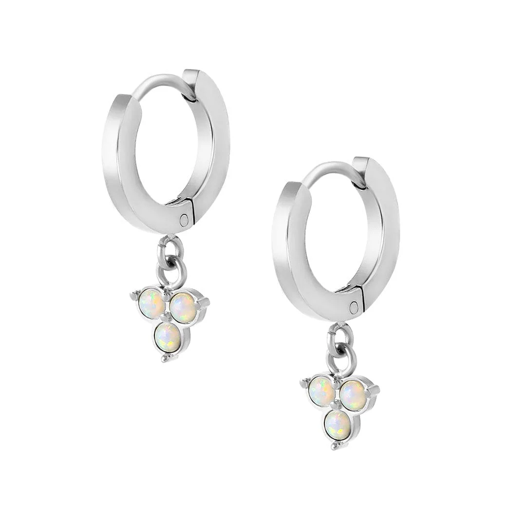 Jamille Opal Hoop Earrings - Image 6