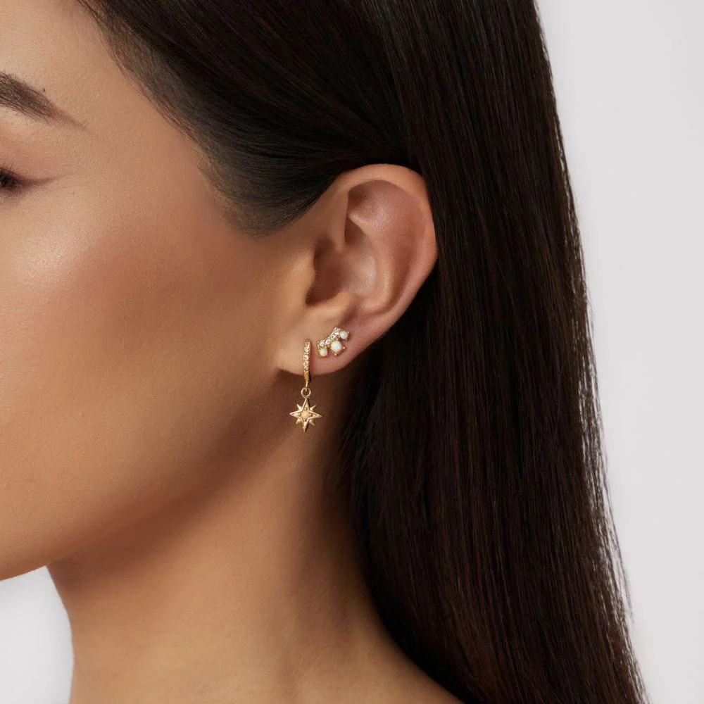 Kerry Opal Hoop Earrings - Image 2