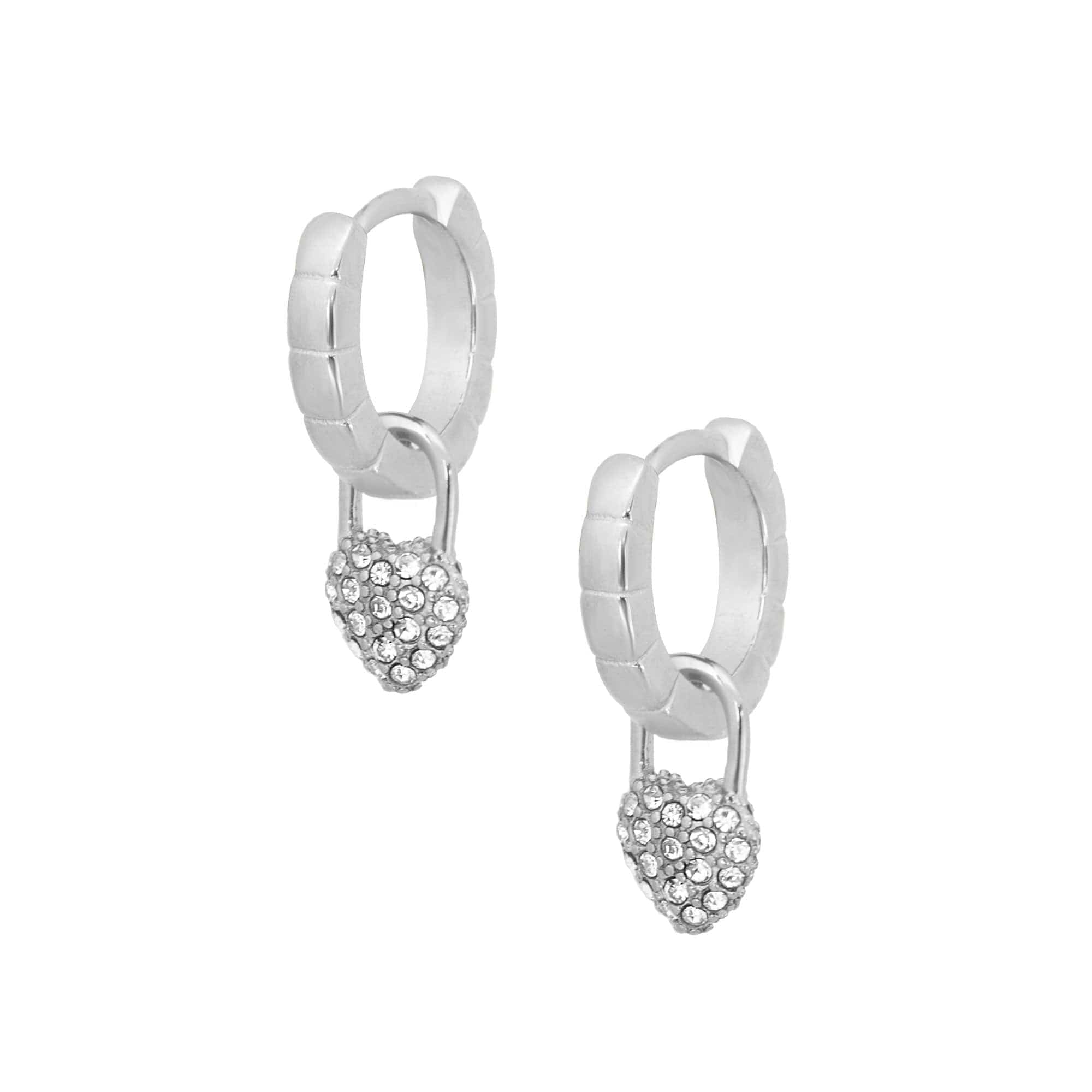 Lacey Heart Hoop Earrings - Image 3