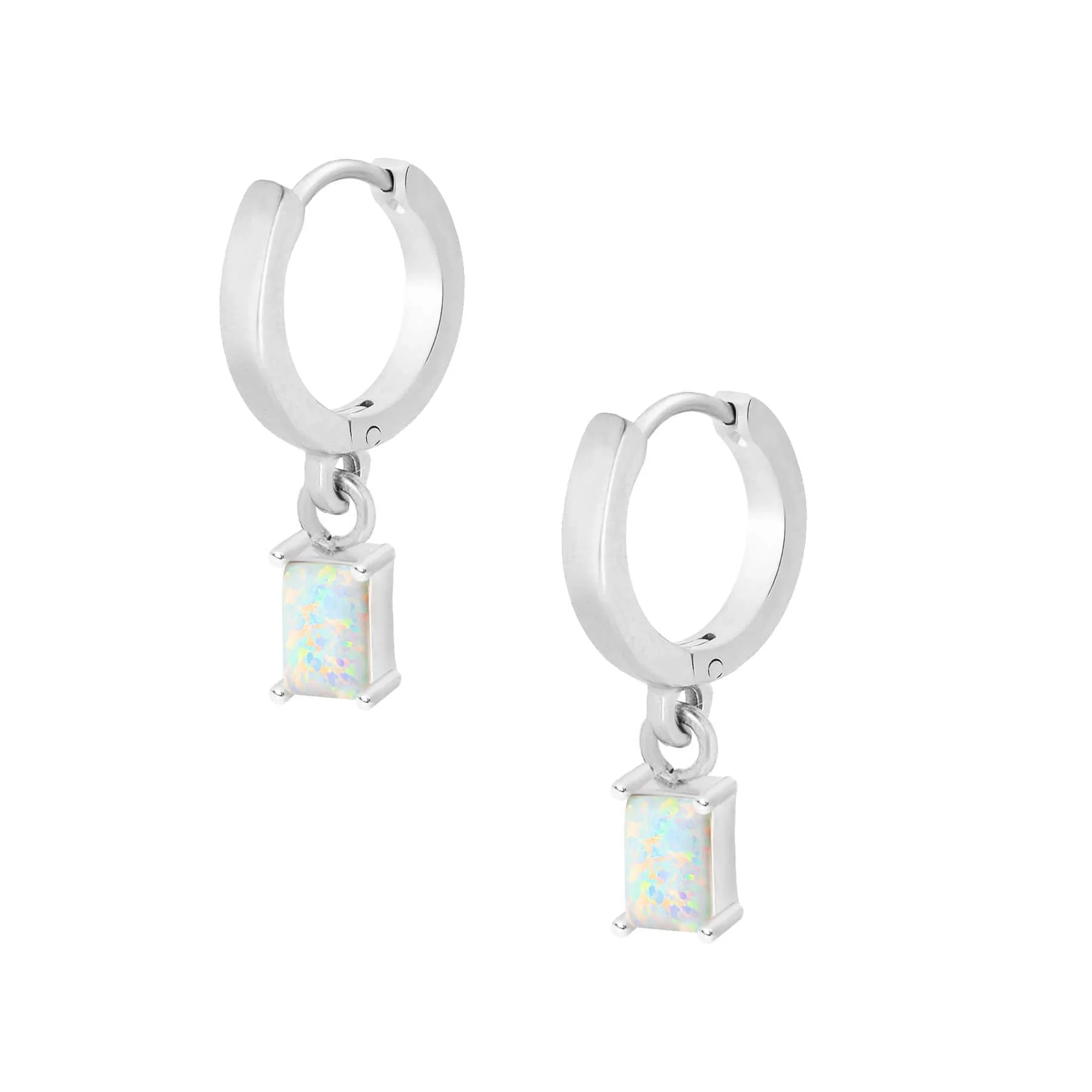 Loretta Opal Hoop Earrings - Image 5