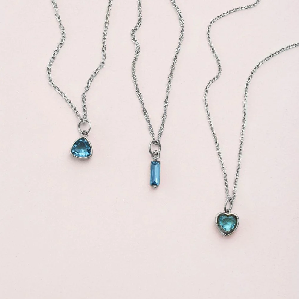 Love Heart Birthstone Necklace - Image 14
