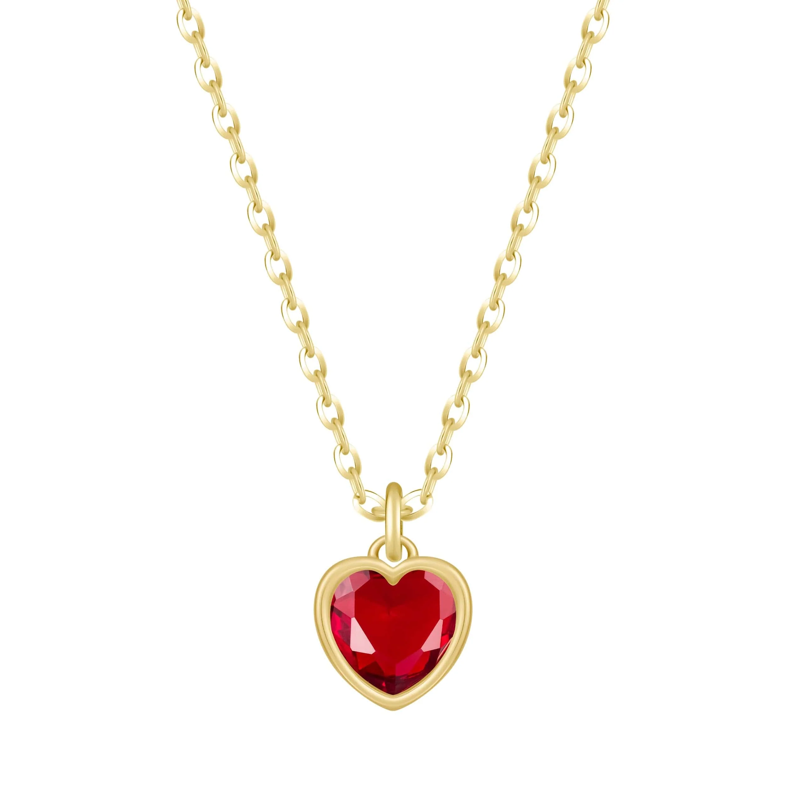 Love Heart Birthstone Necklace - Image 26