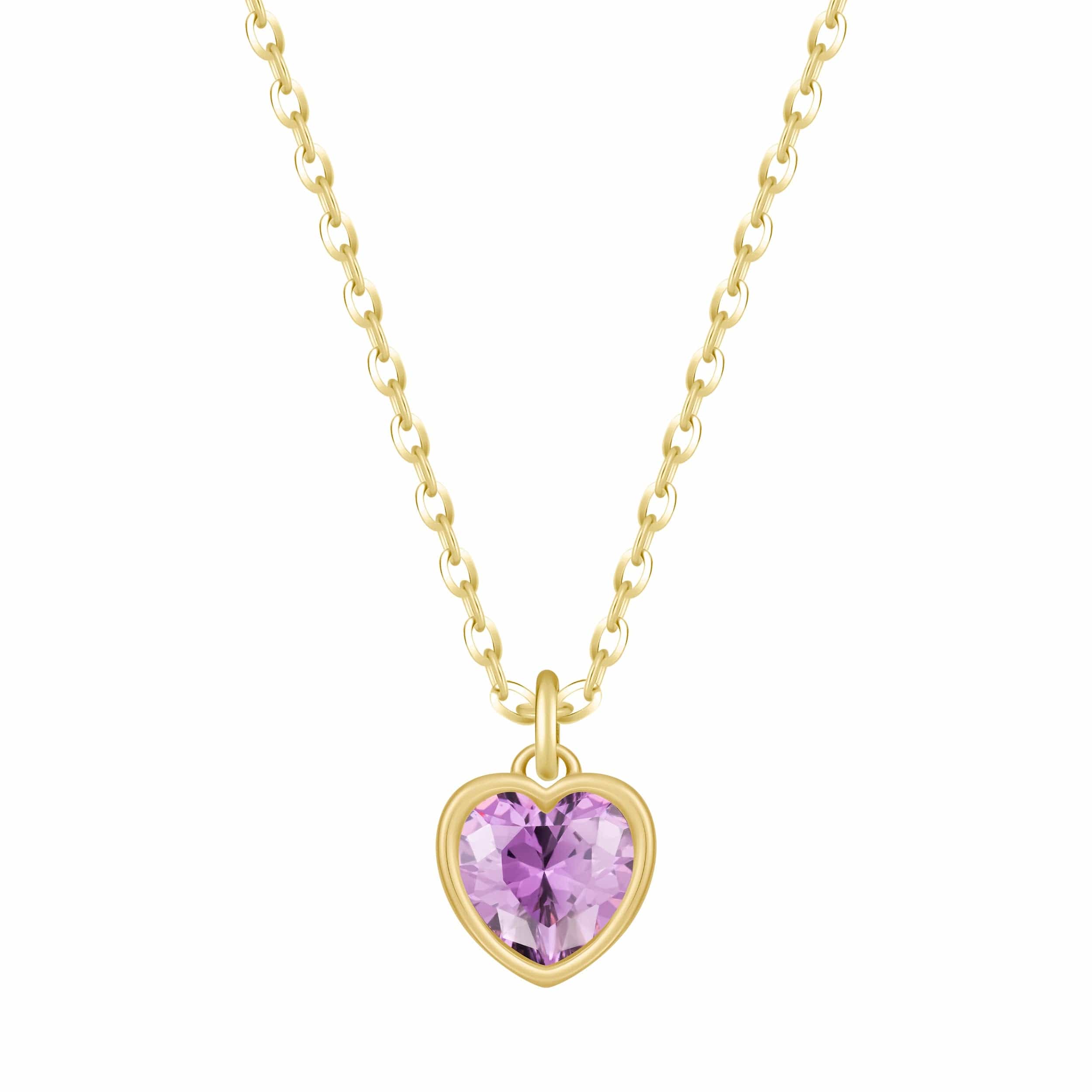 Love Heart Birthstone Necklace - Image 27