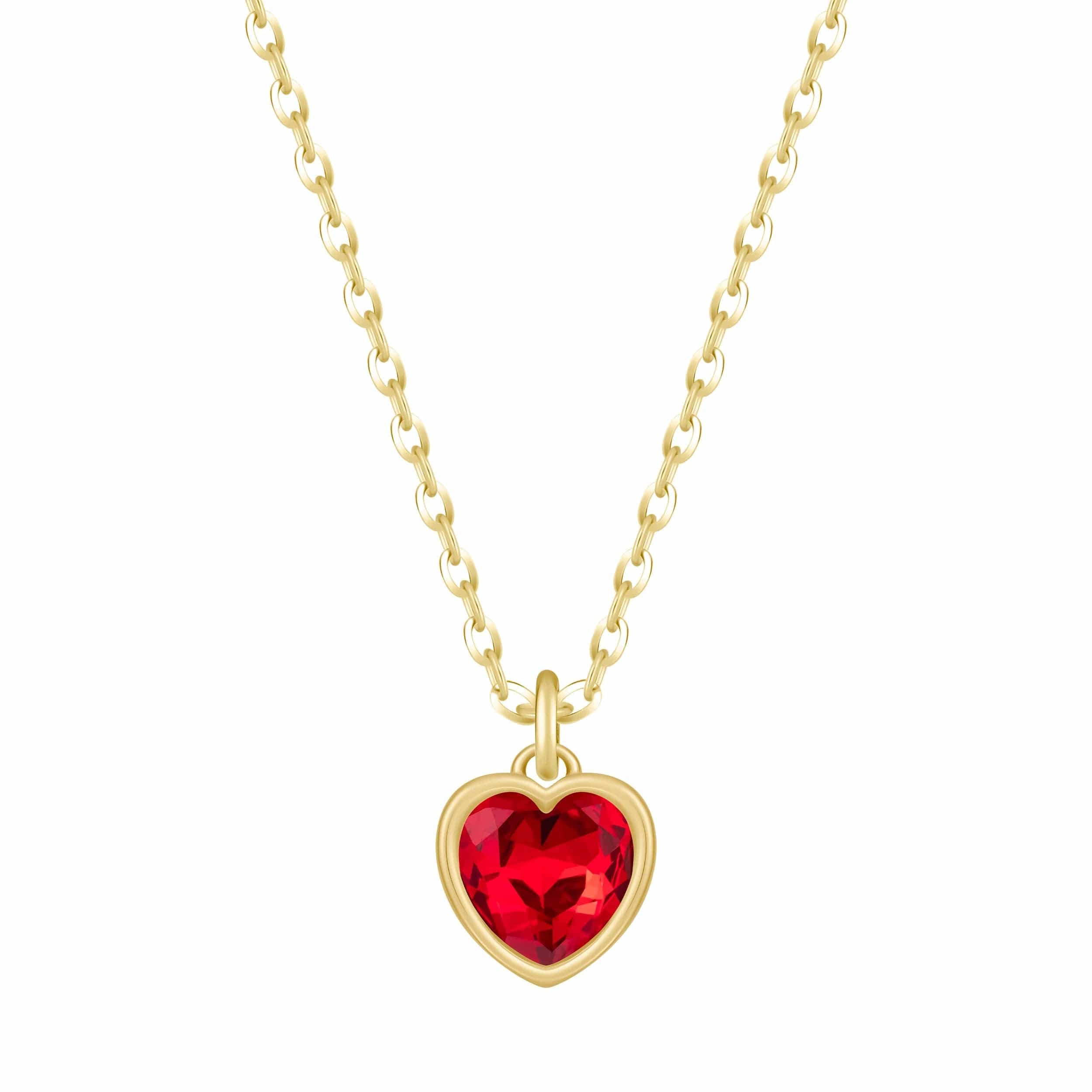 Love Heart Birthstone Necklace - Image 32