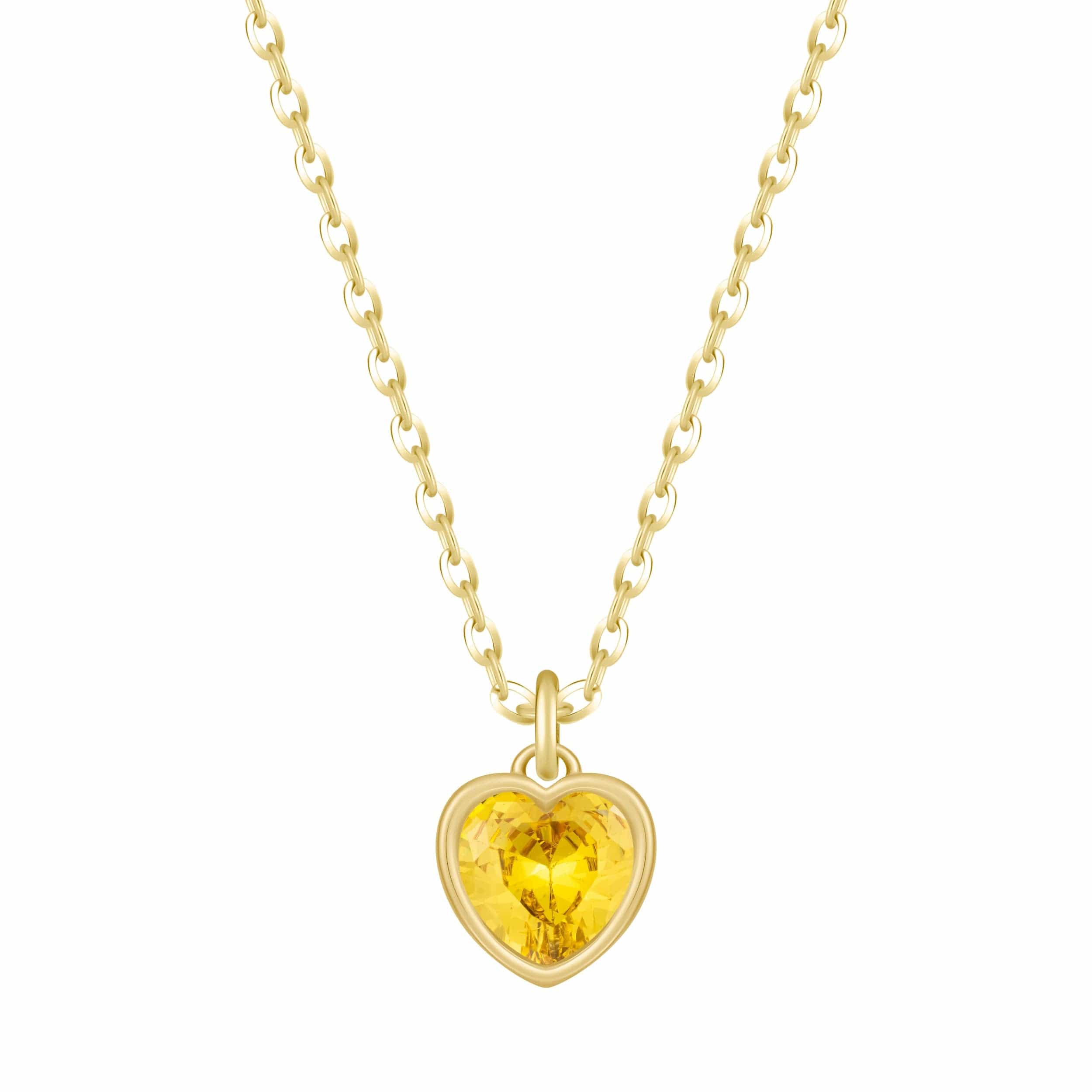 Love Heart Birthstone Necklace - Image 36