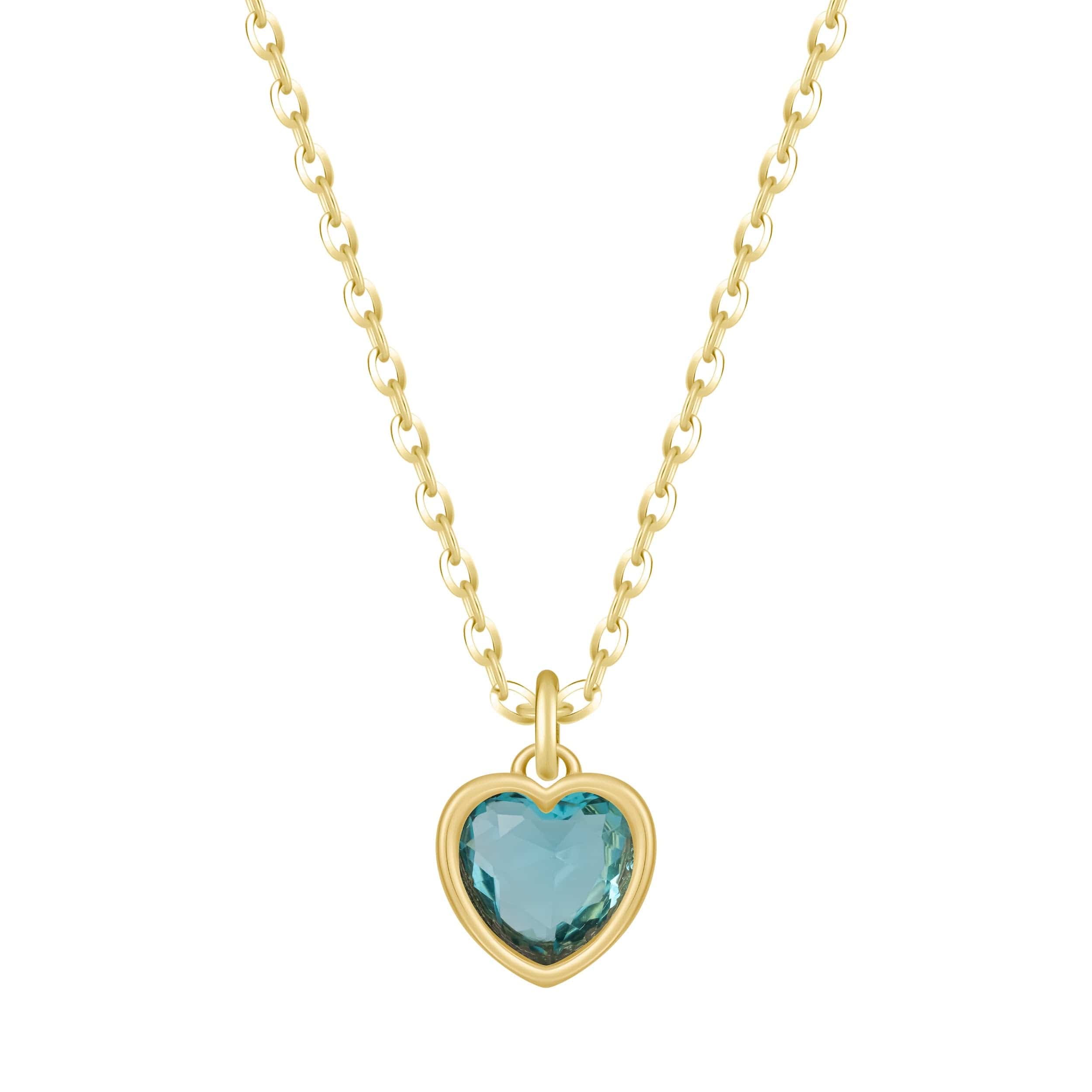 Love Heart Birthstone Necklace - Image 37