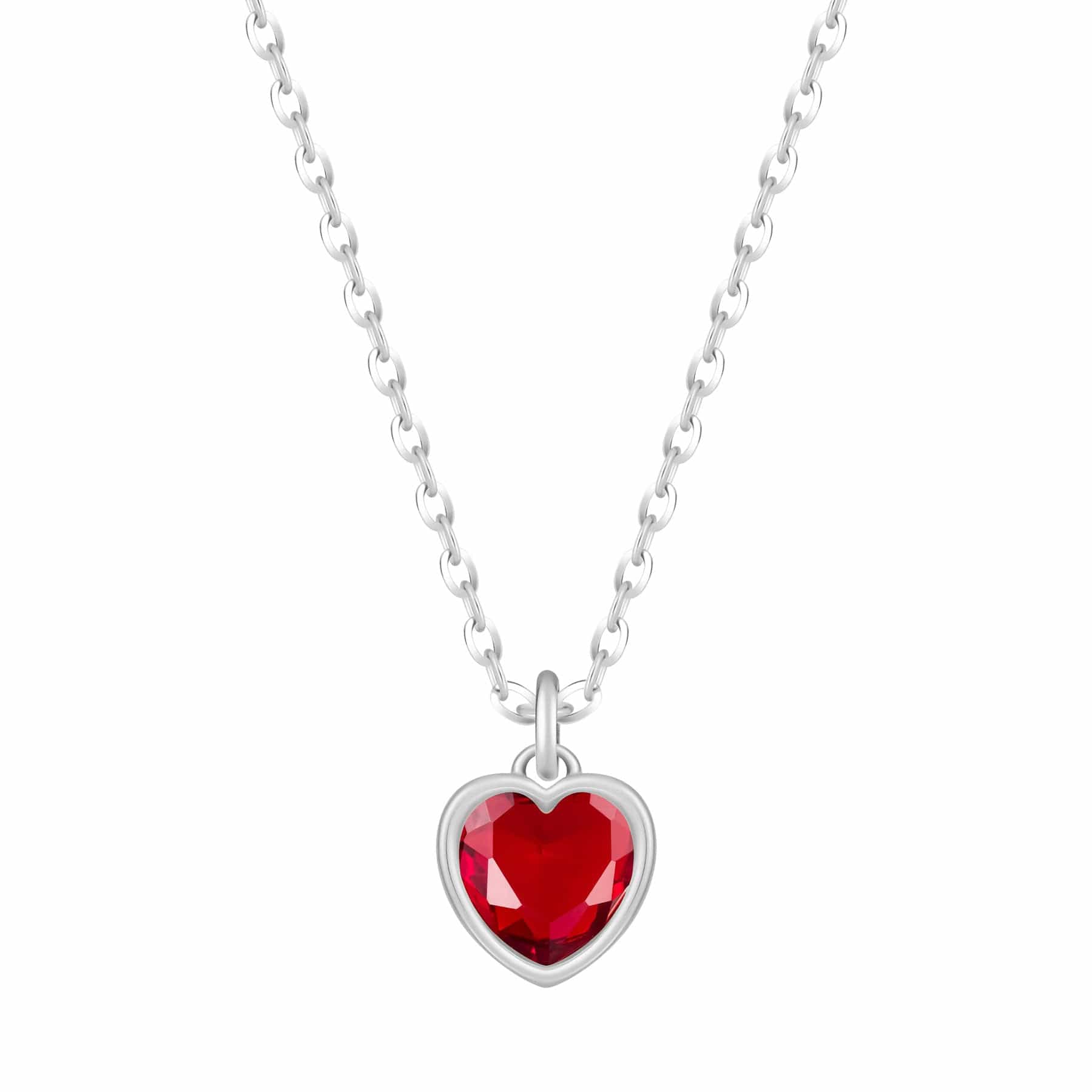 Love Heart Birthstone Necklace - Image 38