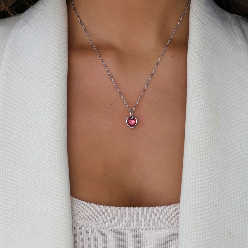 Love Heart Birthstone Necklace - Image 6