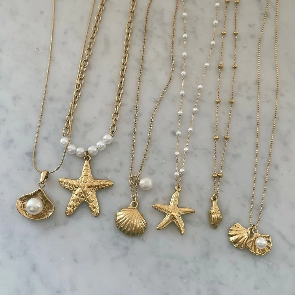 Maribel Starfish Pearl Necklace - Image 13