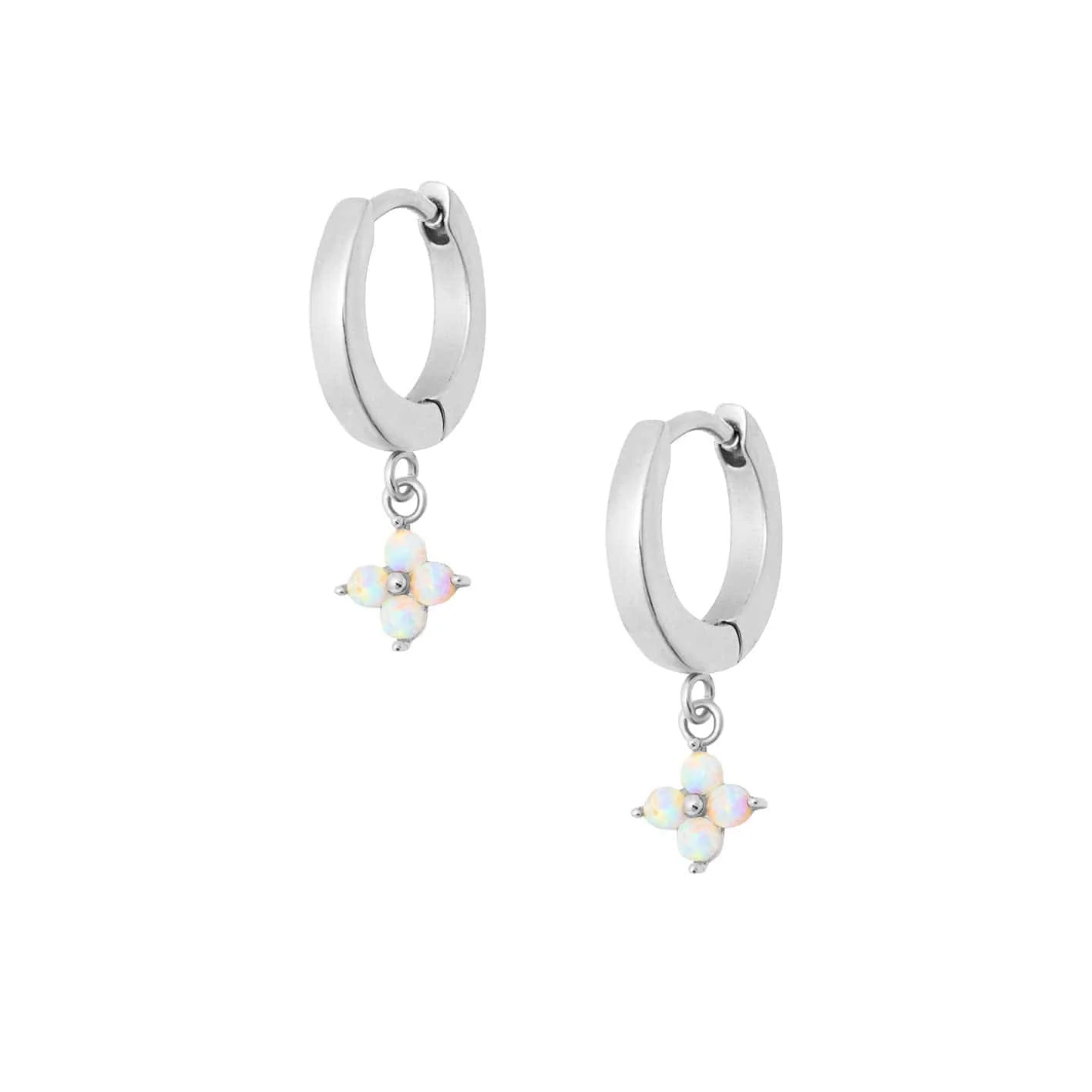 Milos Opal Hoop Earrings - Image 5