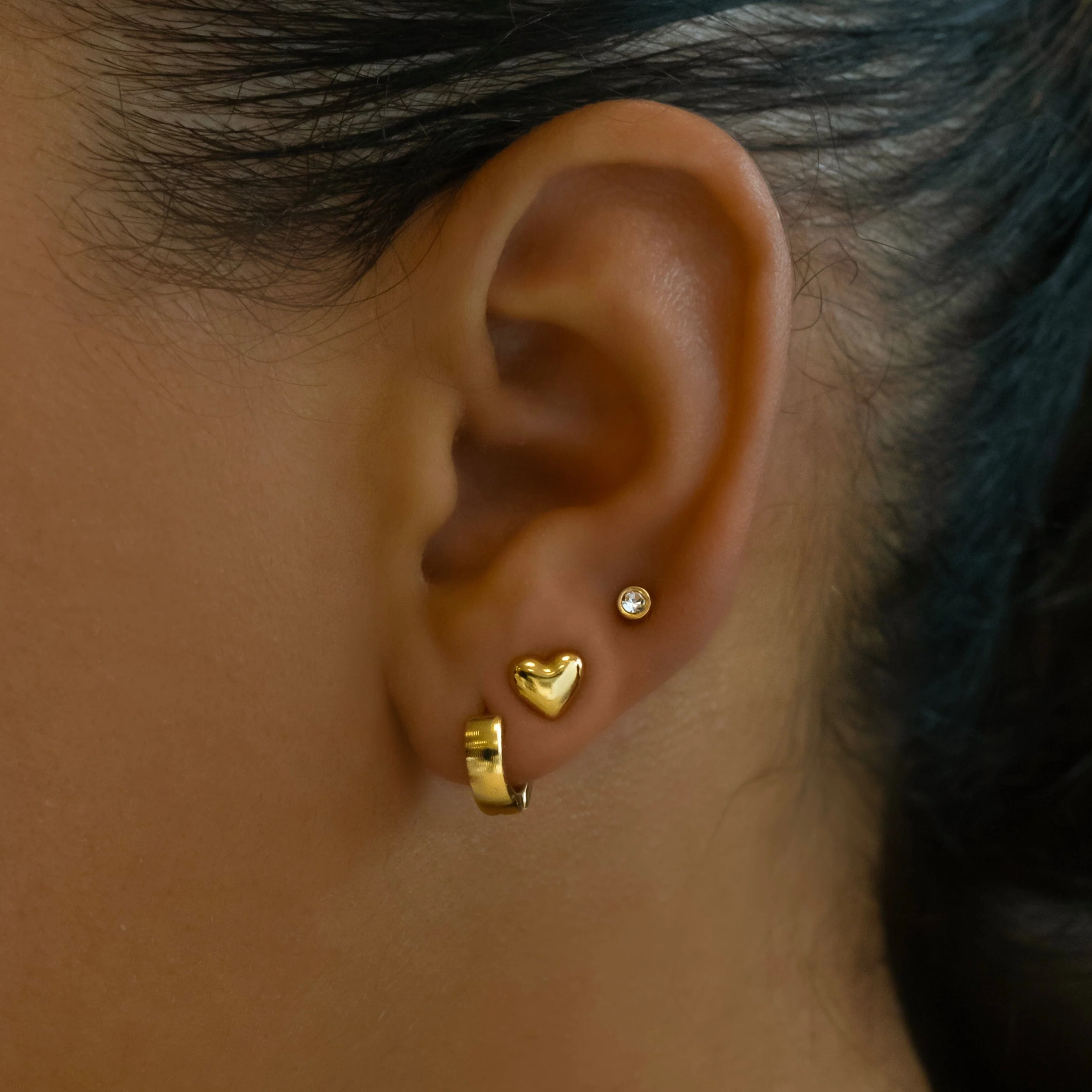 Minnie Heart Stud Earrings - Image 3
