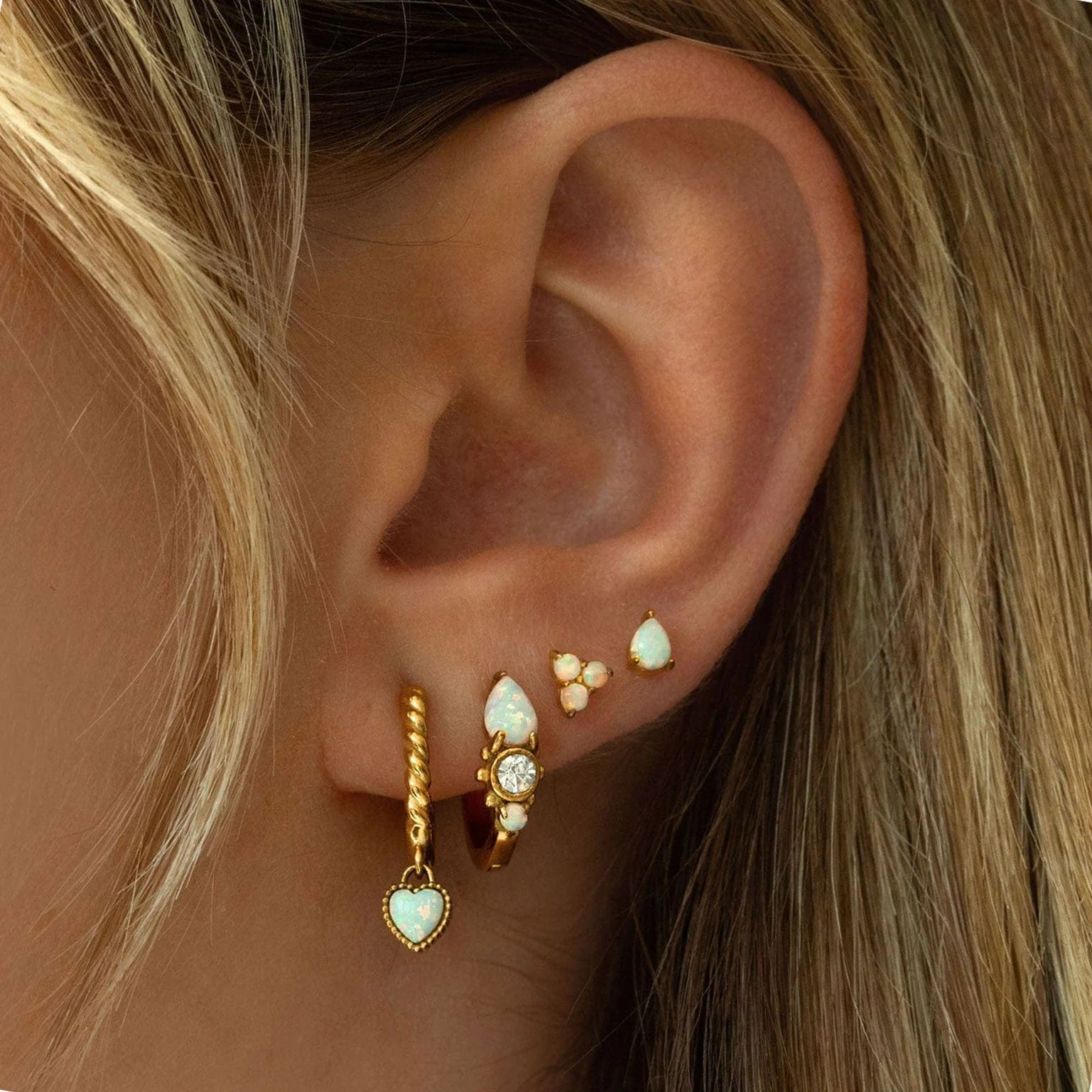 Mirabel Opal Hoop Earrings - Image 5