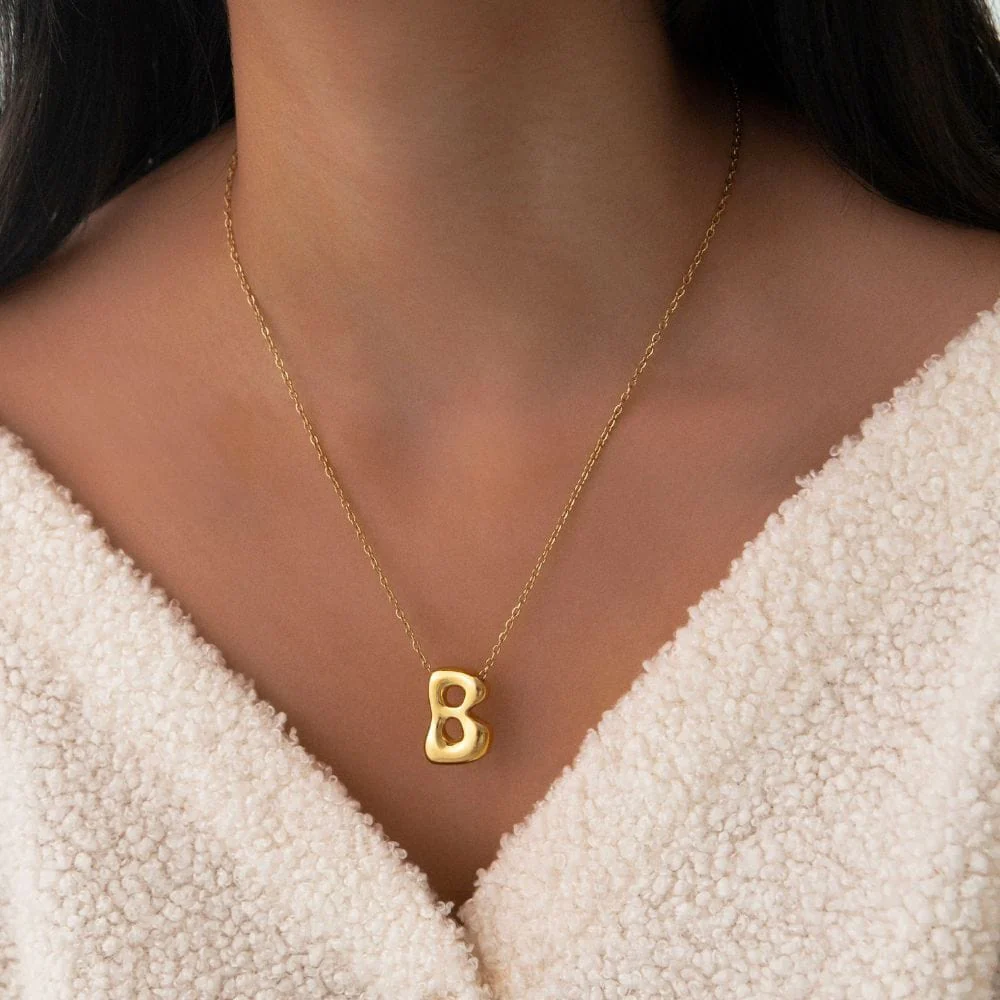 Molten Initial Necklace - Image 12
