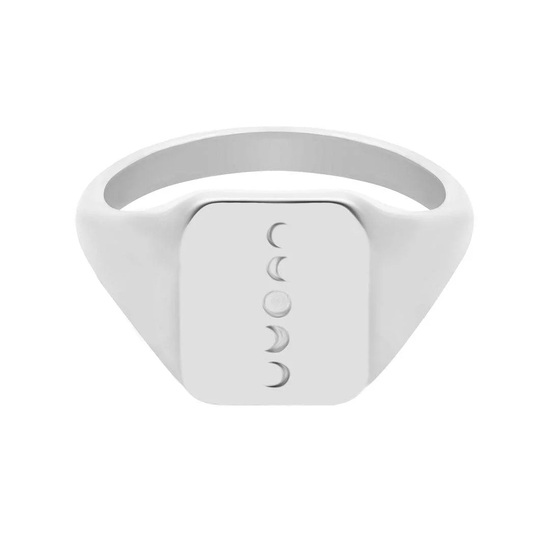 Moon Phases Signet Ring - Image 6
