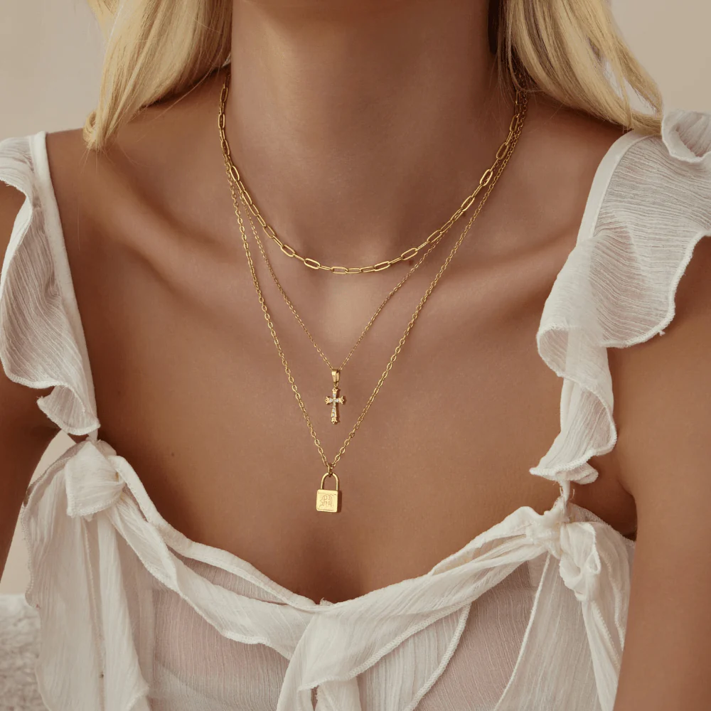 Padlock Initial Necklace - Image 2